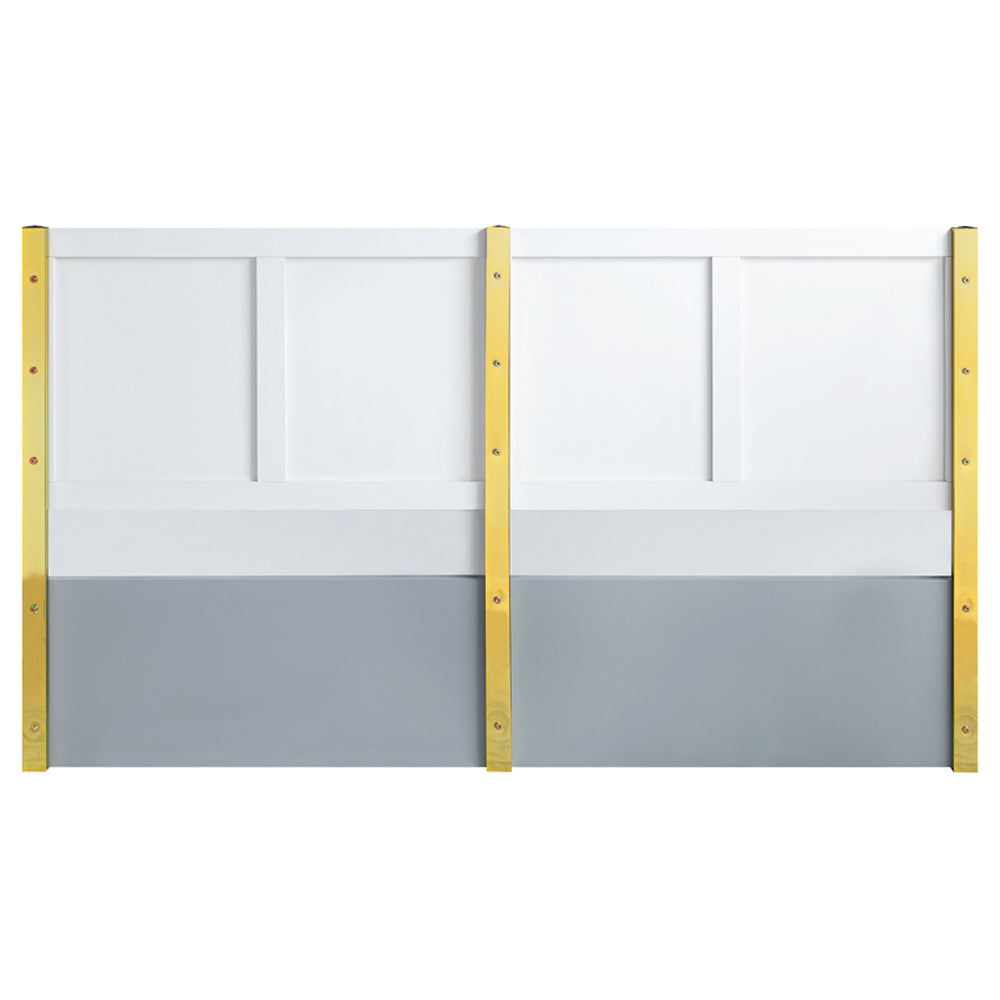 Gaines Queen Bed, Gray High Gloss Finish