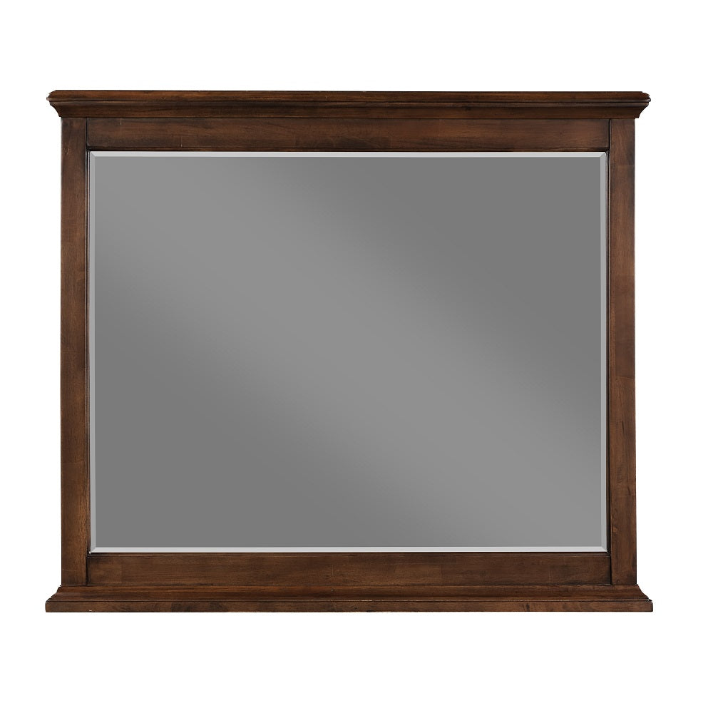 Everett Franklin Full Brushed Walnut Wood 4-Piece Bedroom Set – Classic Style Complete Furniture Collection