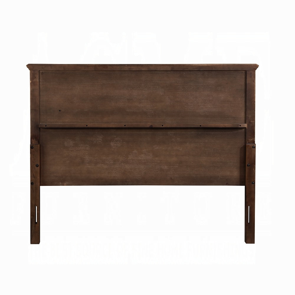 Everett Franklin Full Brushed Walnut Wood 4-Piece Bedroom Set – Classic Style Complete Furniture Collection