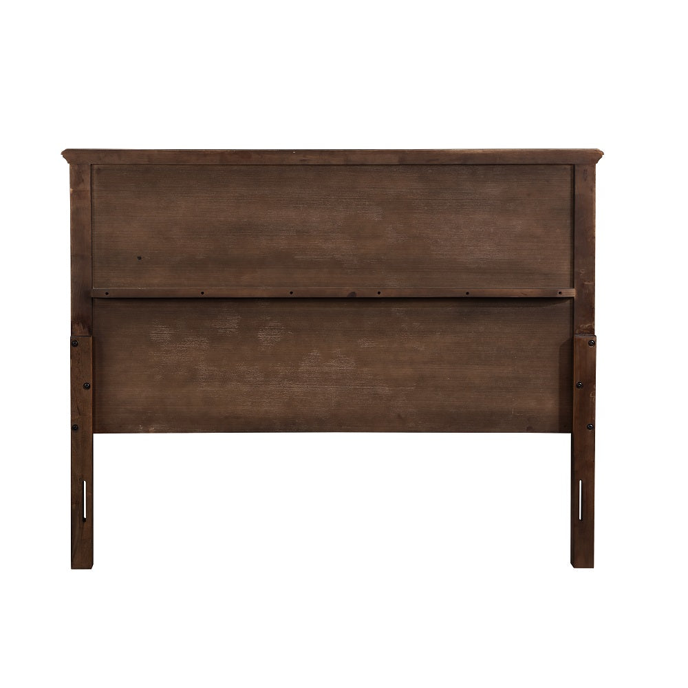 Everett Franklin Full Brushed Walnut Wood 4-Piece Bedroom Set – Classic Style Complete Furniture Collection