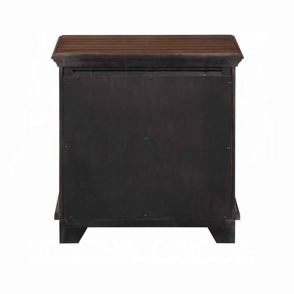 Everett Franklin Full Brushed Walnut Wood 4-Piece Bedroom Set – Classic Style Complete Furniture Collection