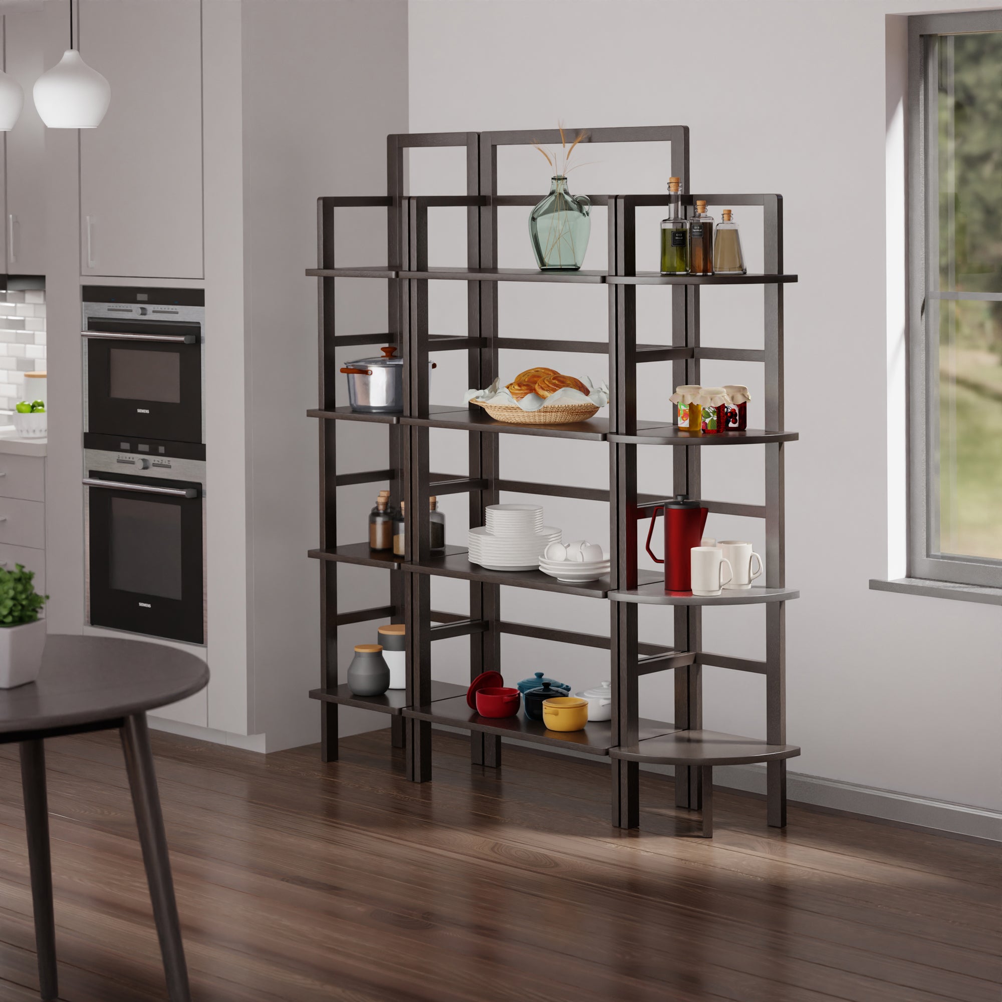 Aiden 3-Pc Baker's Rack Set, Coffee