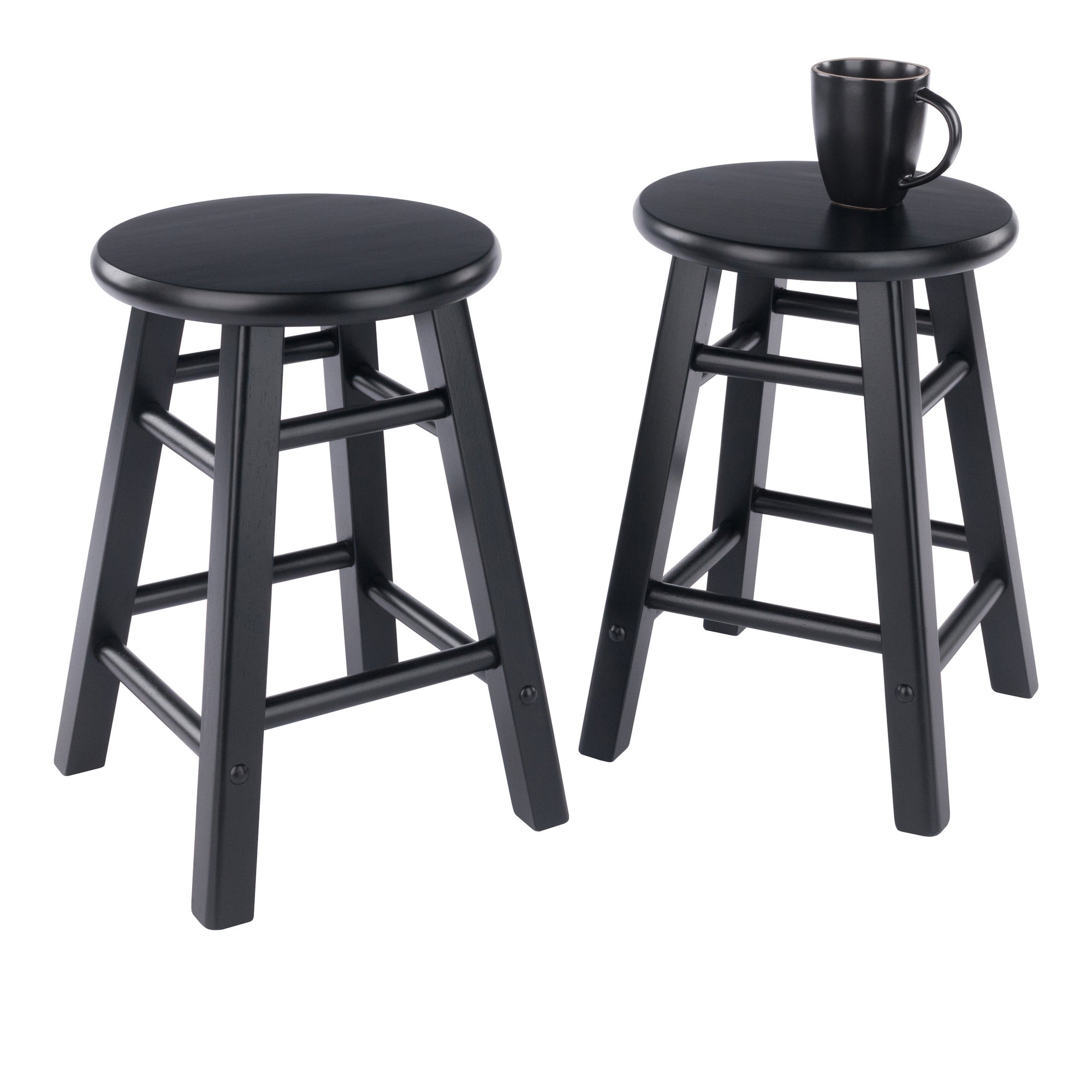 Element 2-Pc Dining Stool Set, Black