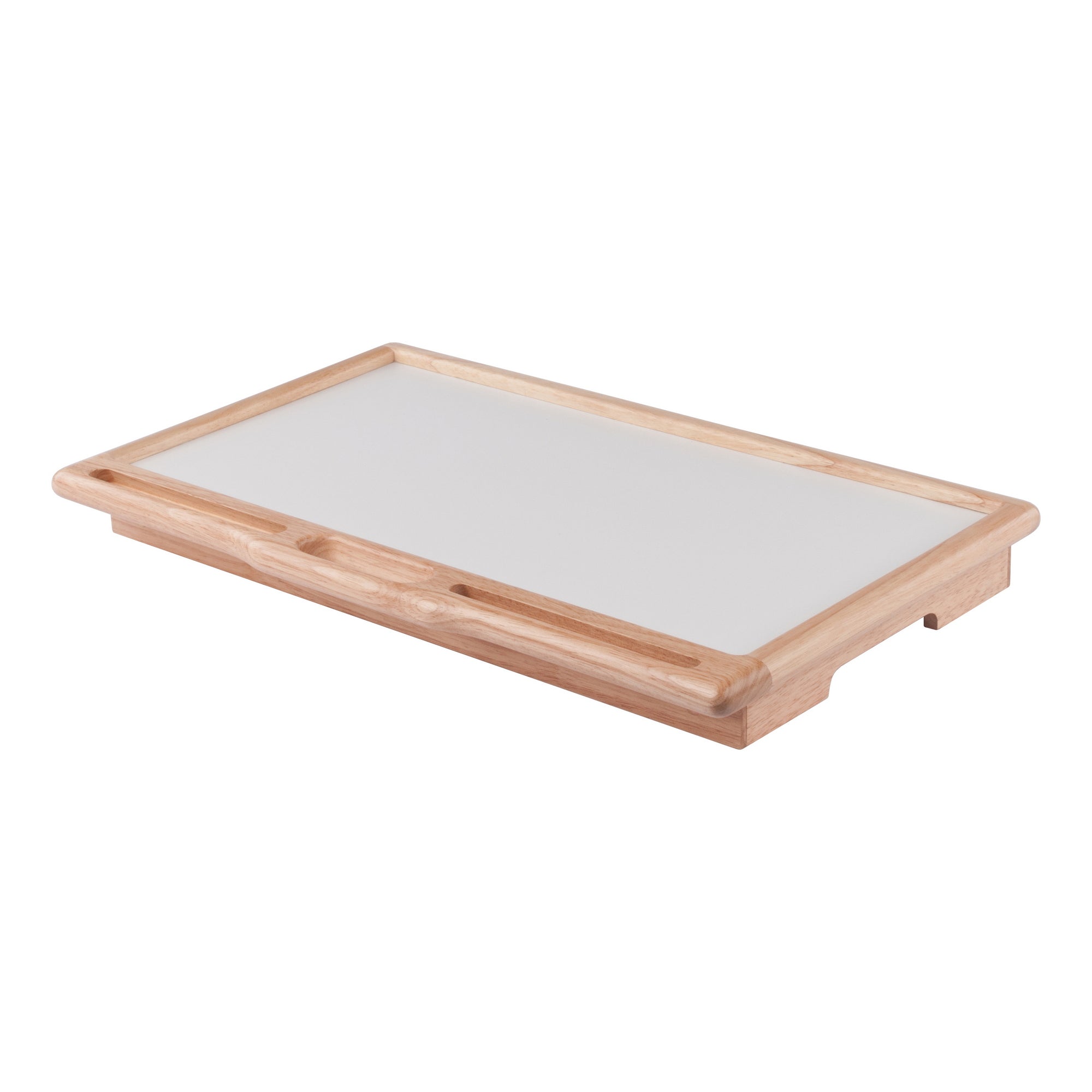 Arlo Breakfast Tray with Flip Top, Natural and White