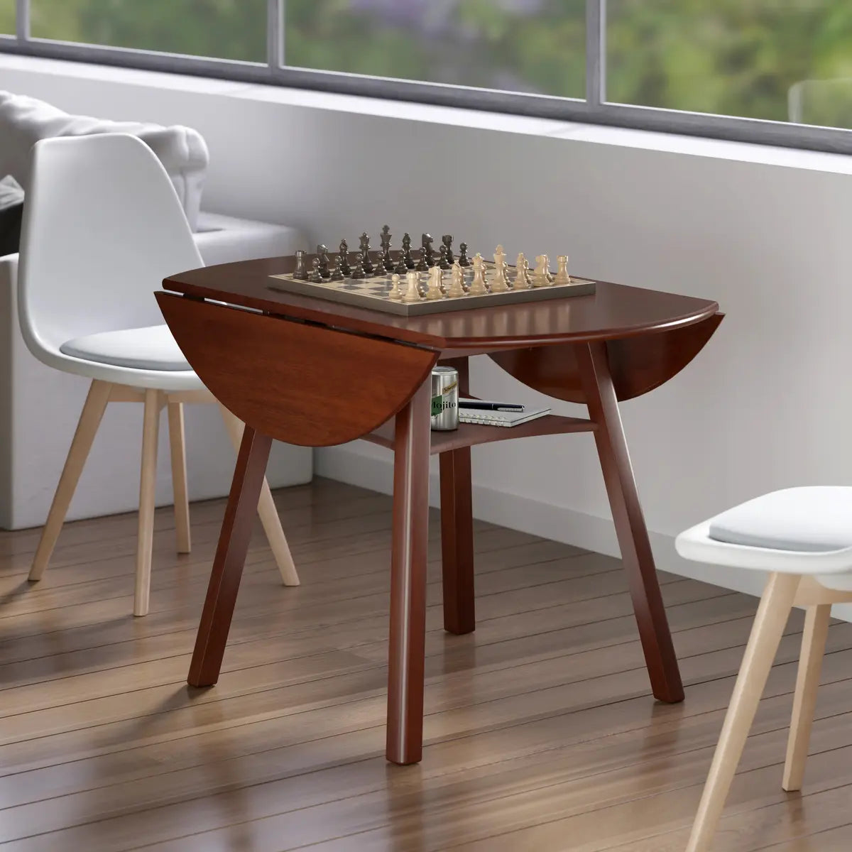 Marbelle Double Drop Leaf Dining Table, Walnut