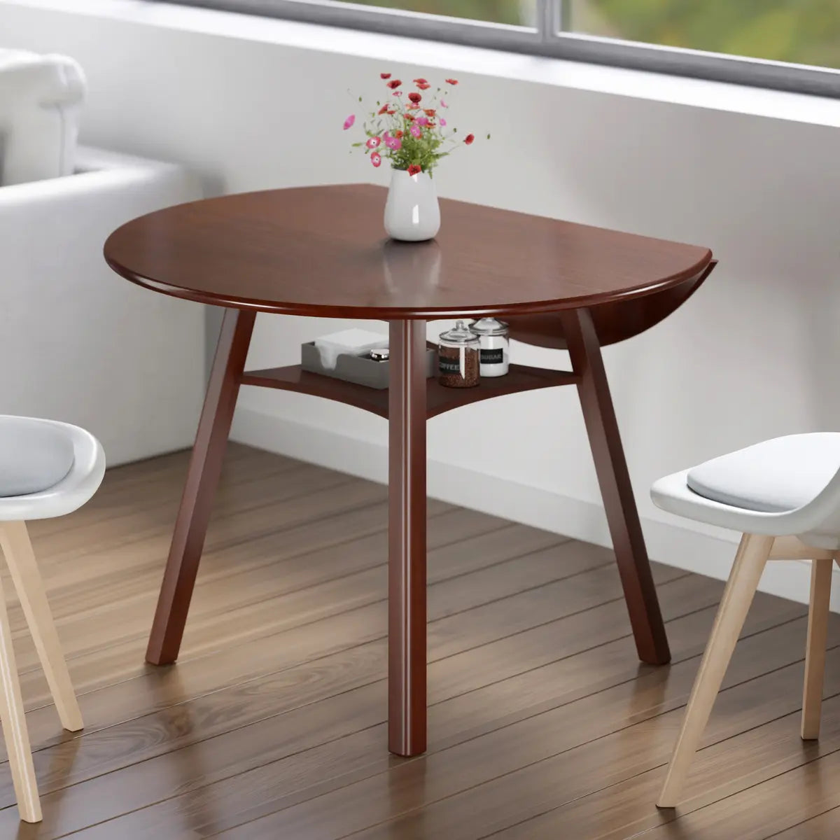 Marbelle Double Drop Leaf Dining Table, Walnut