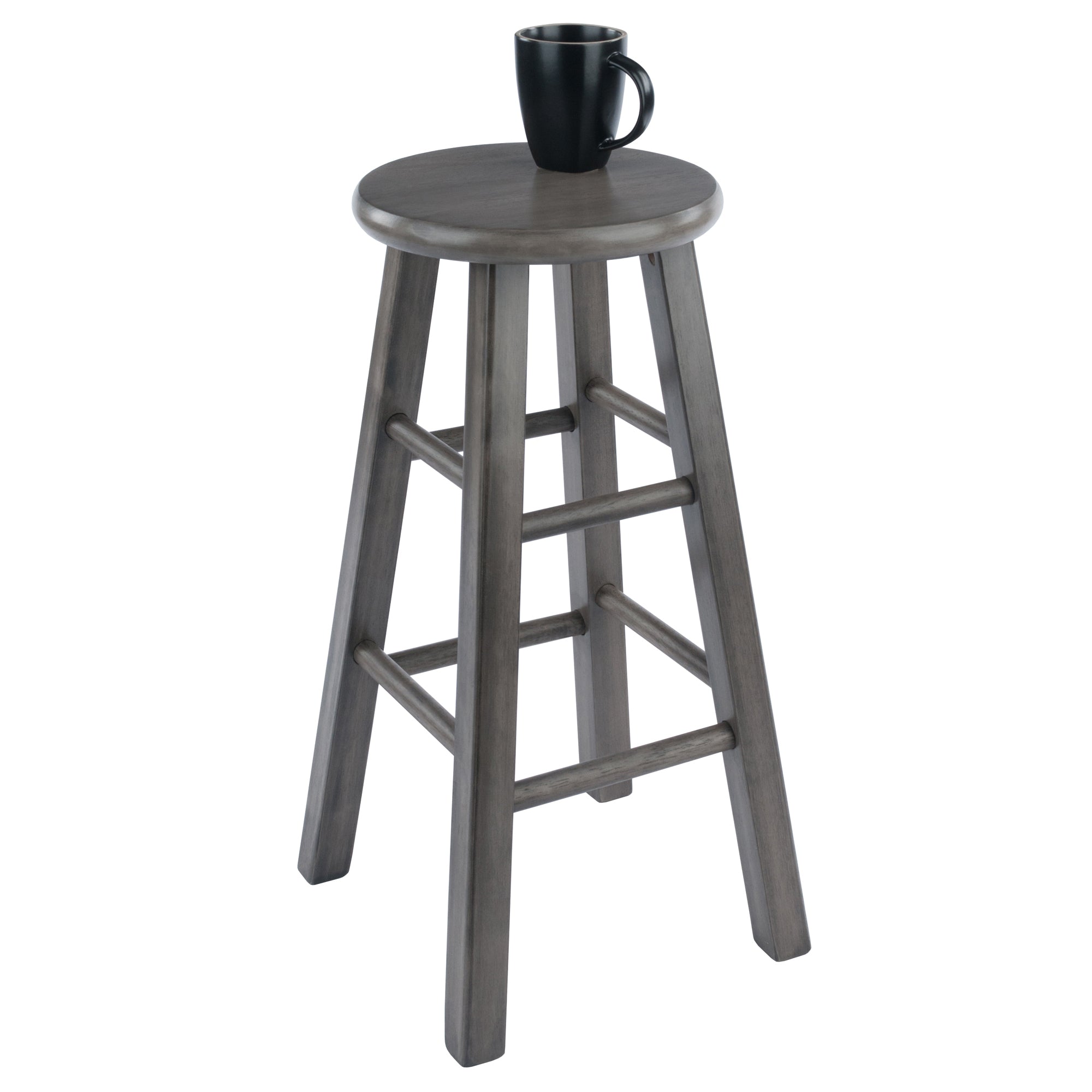 Ivy Square Leg Counter Stool, Rustic Gray