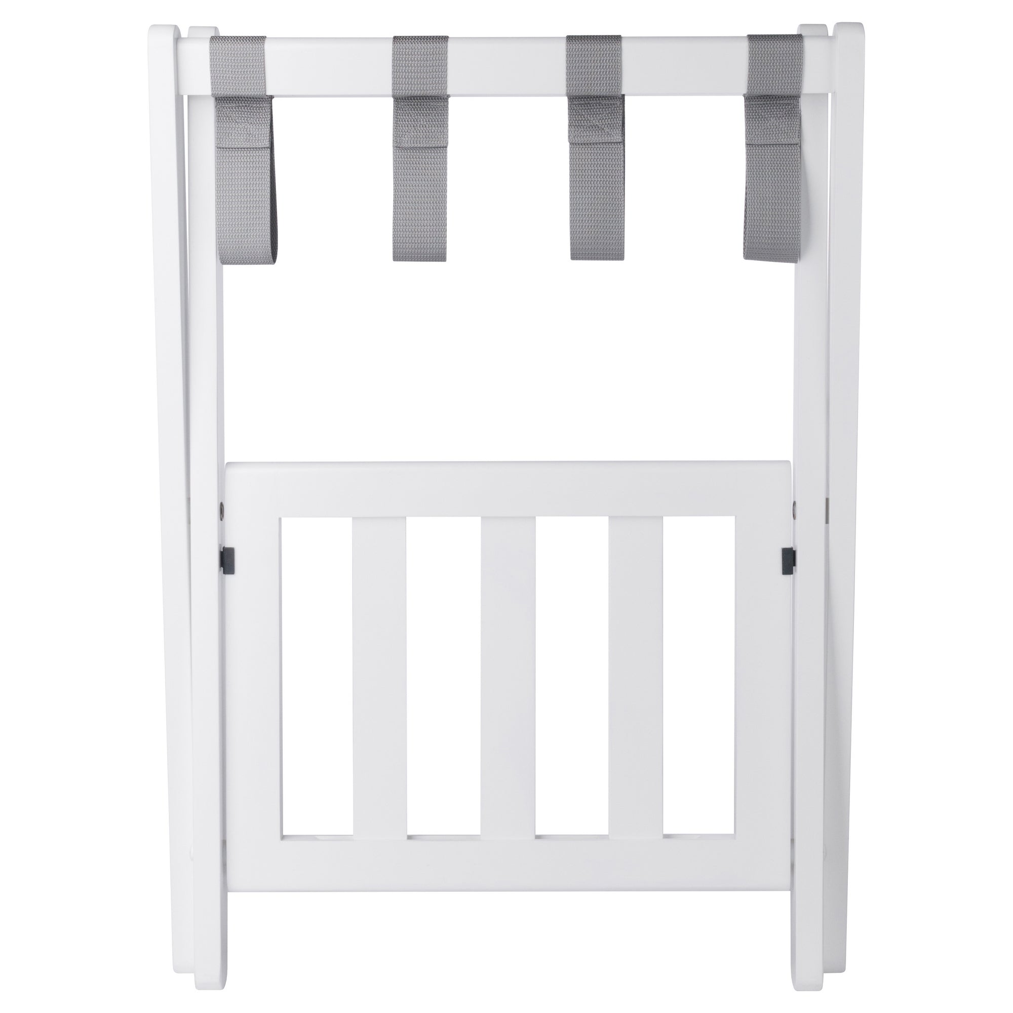 Raya Luggage Rack with Shelf, White