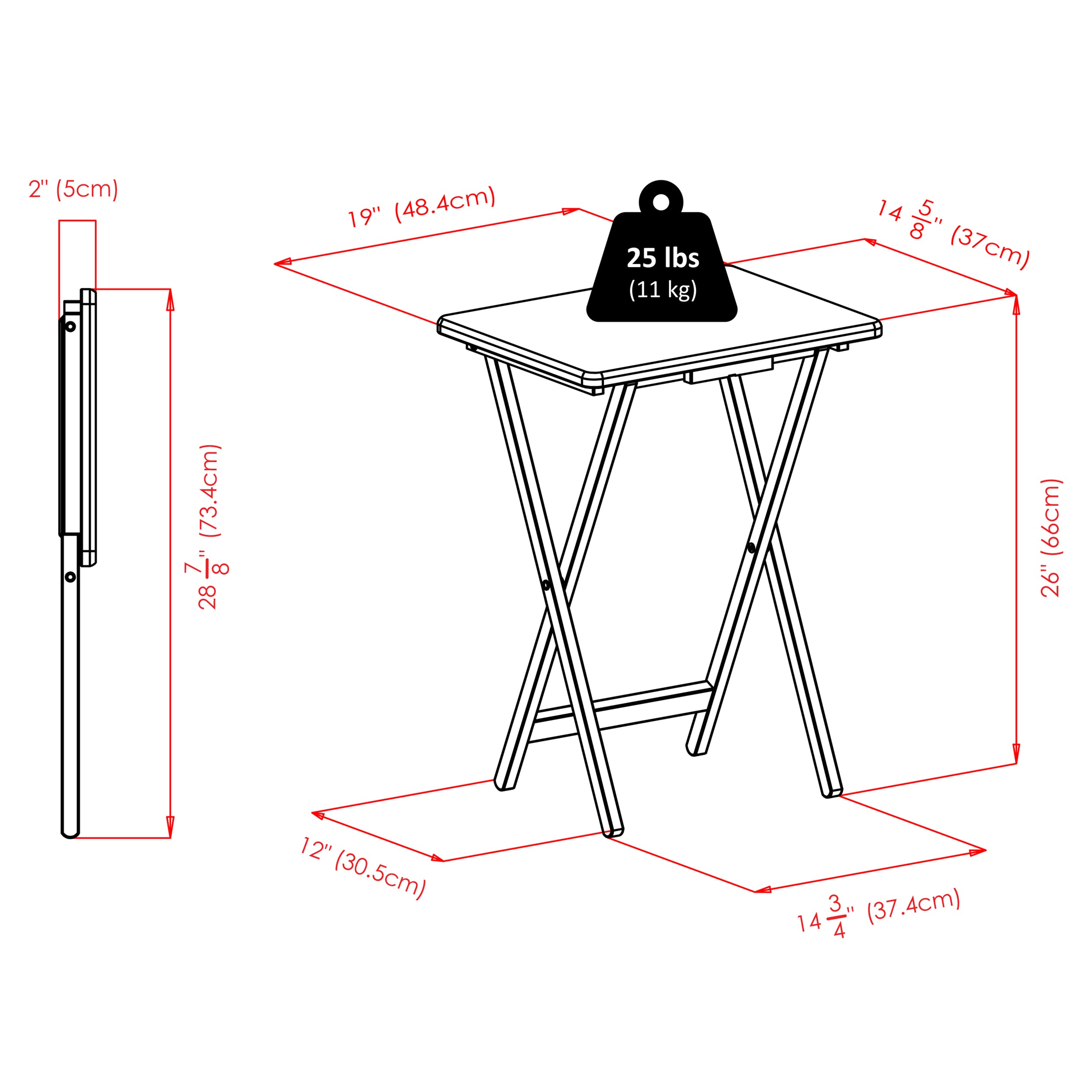 Alex 2-Pc Snack Tables, Natural