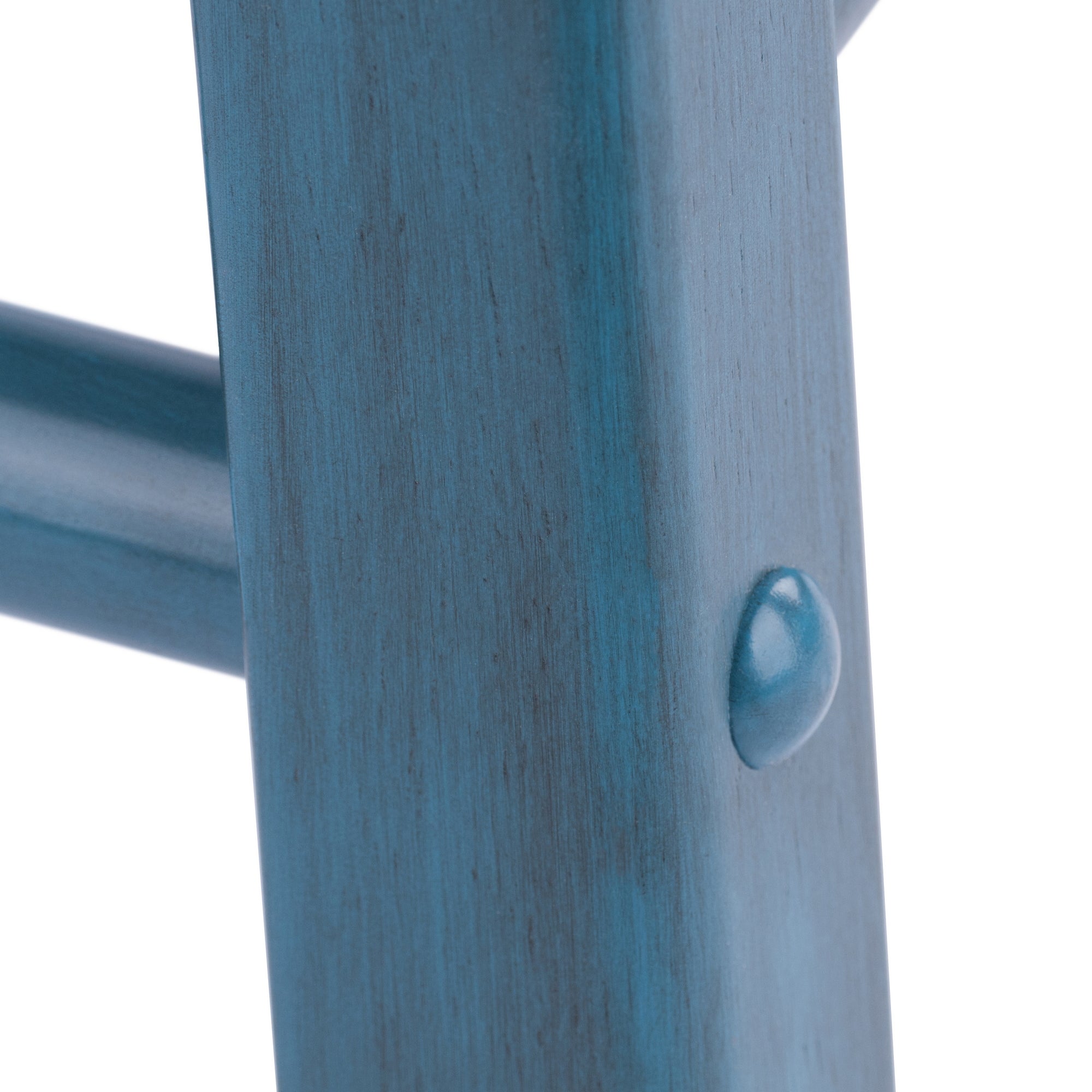 Element 2-Pc Dining Stool Set, Rustic Teal & Walnut