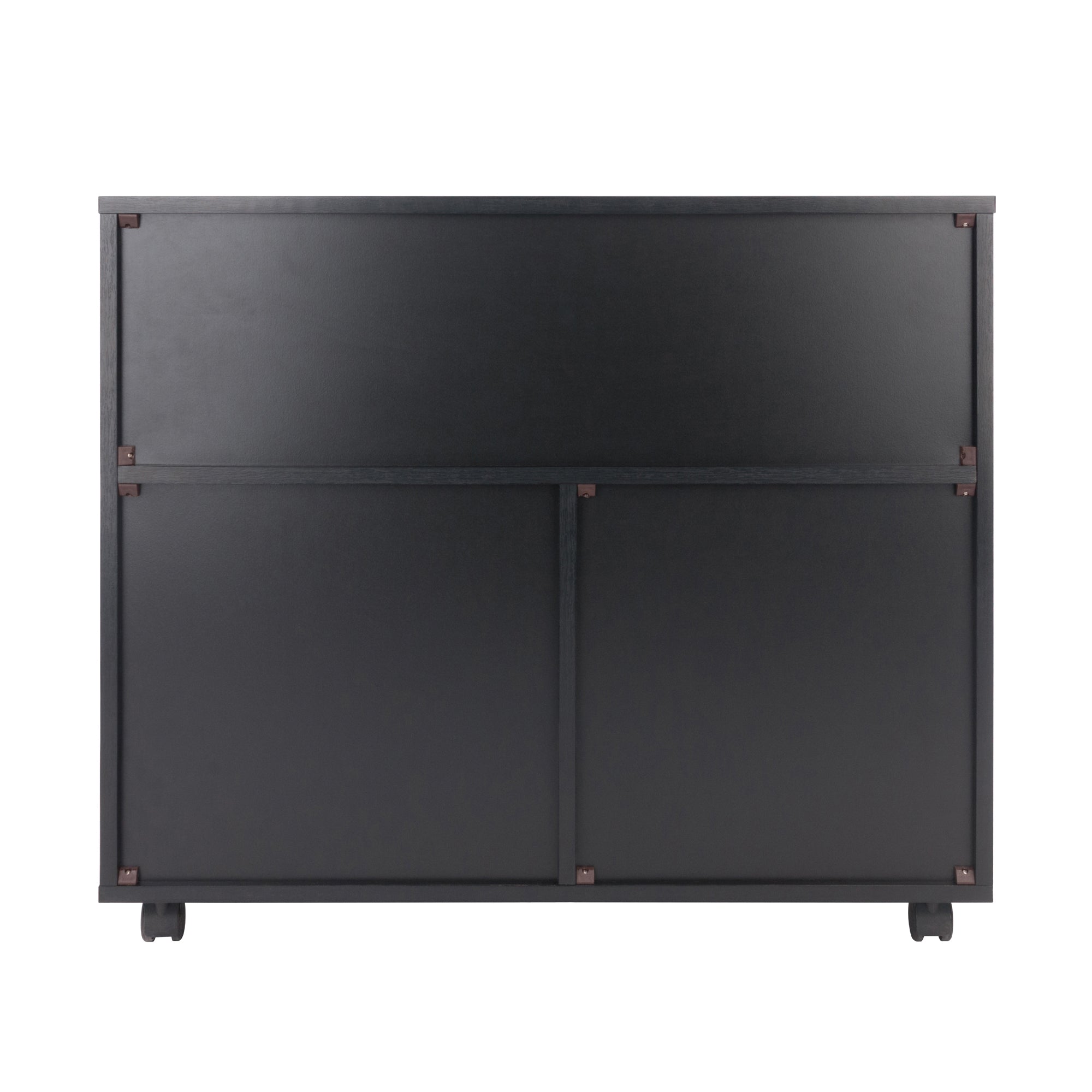 Halifax 3-Section Multi-Storage Mobile Cabinet, Black