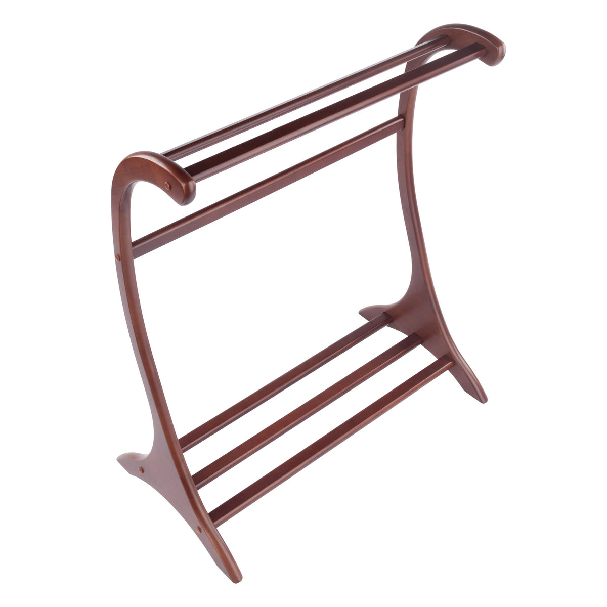 Bella Blanket Rack, Walnut Finish