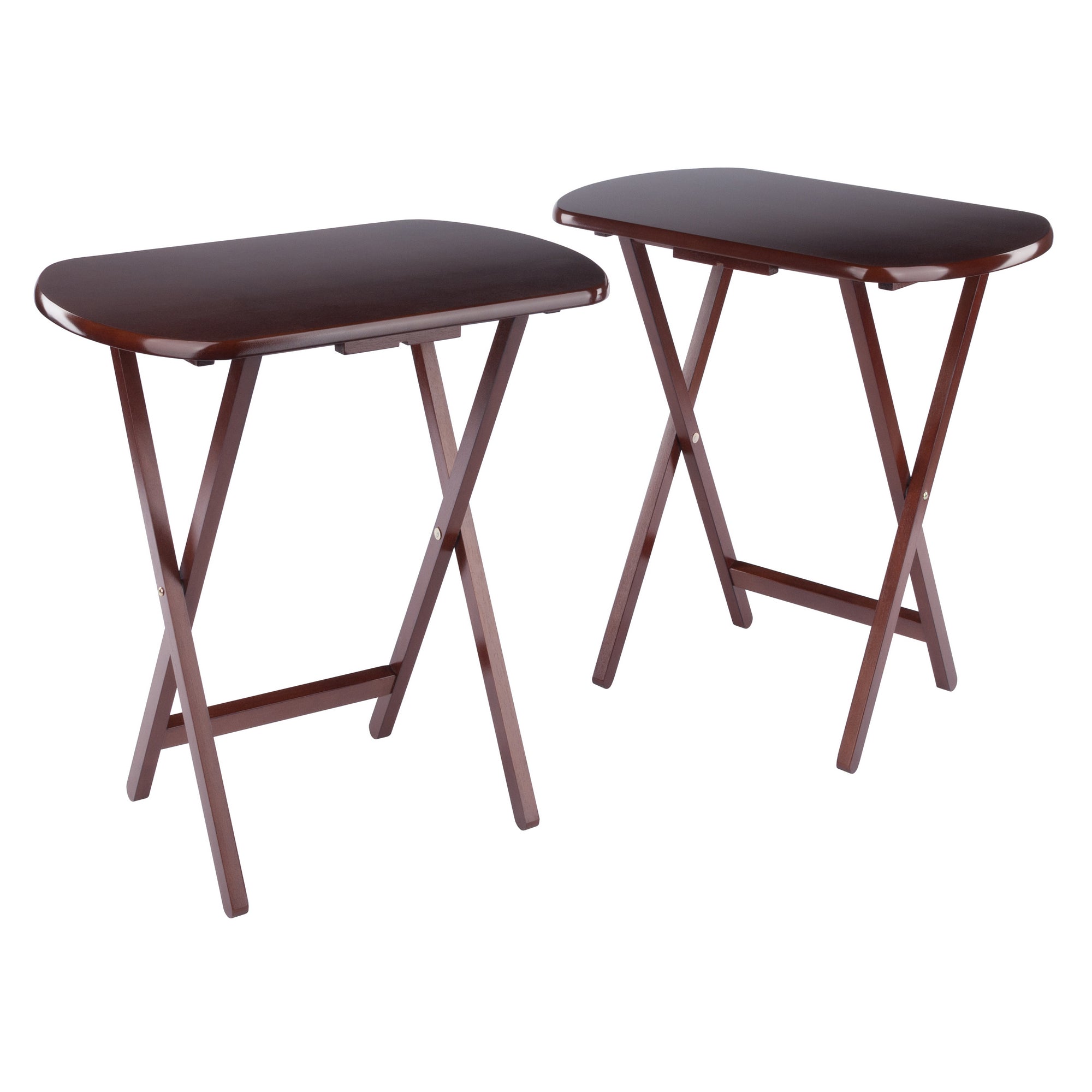 Corbett 2-Pc Oversized Snack Tables, Walnut