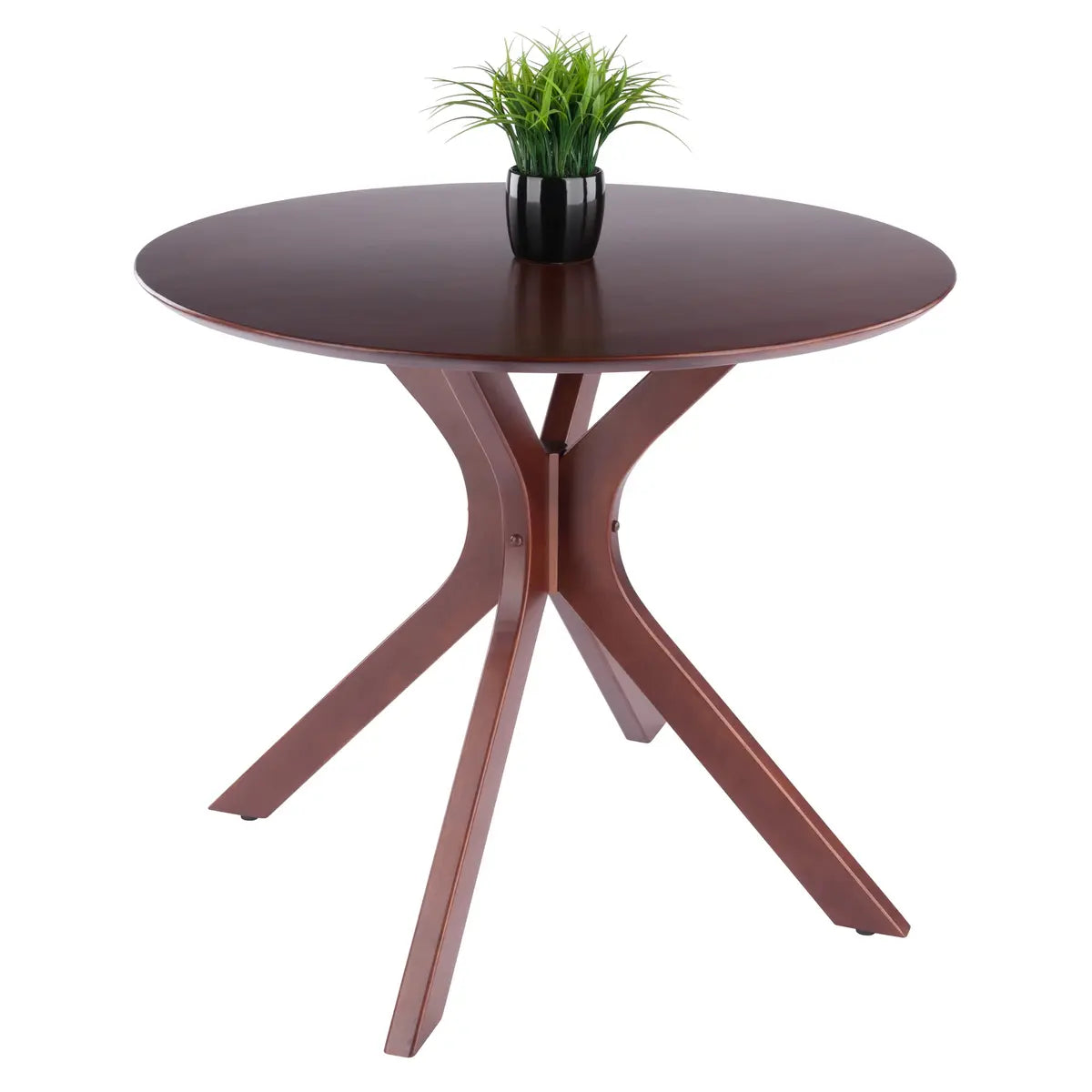 Lexa Dining Table with Splayed Legs, Walnut Finish