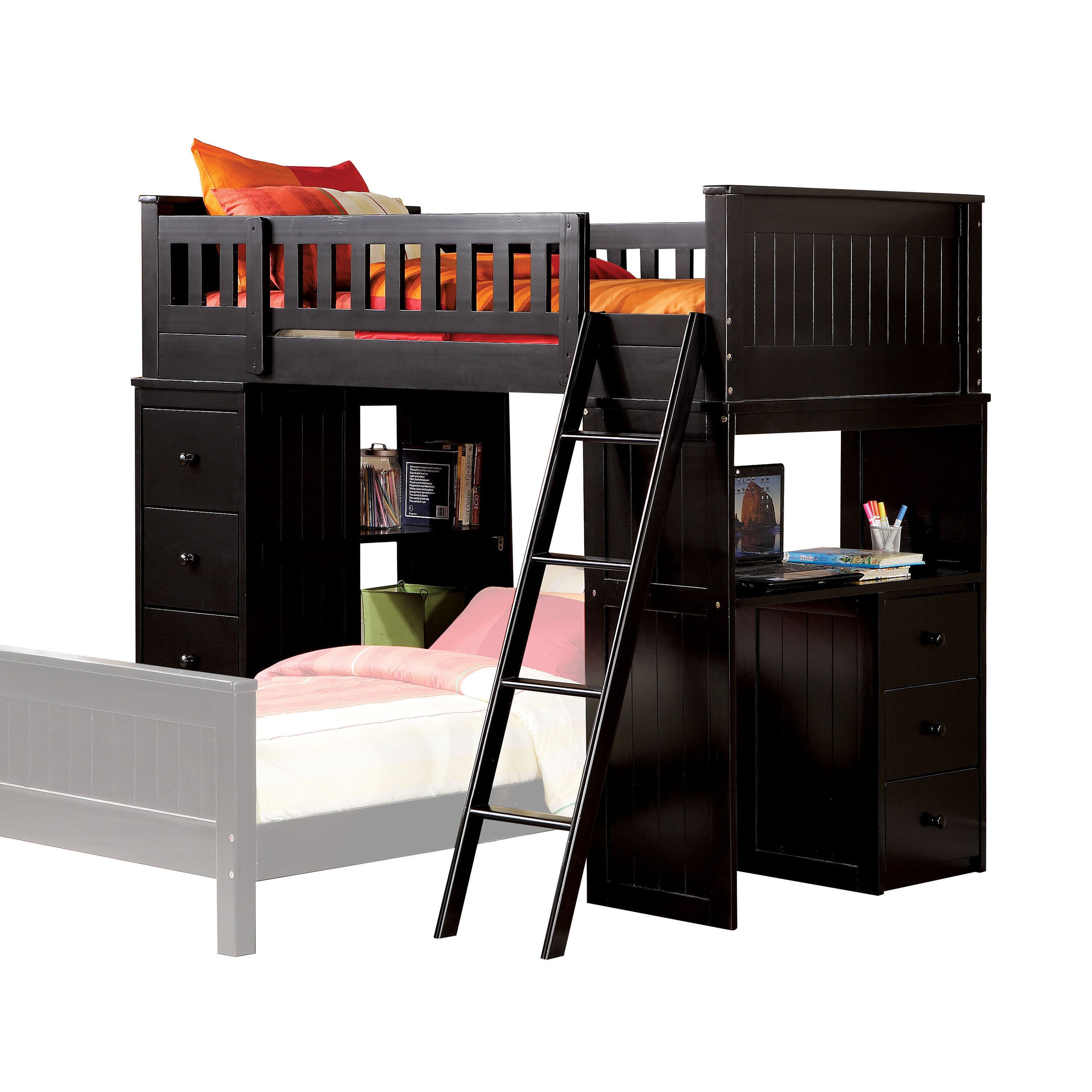 Hevea Willoughby Twin Wooden Loft Bed – Space-Saving Teen Design with Ladder