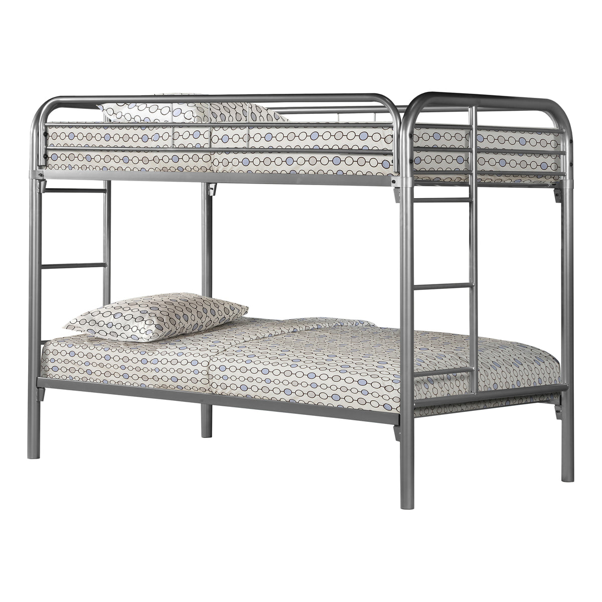 Kendi - Bunk Bed Kids Bunk Bed Youth Twin Over Twin Silver