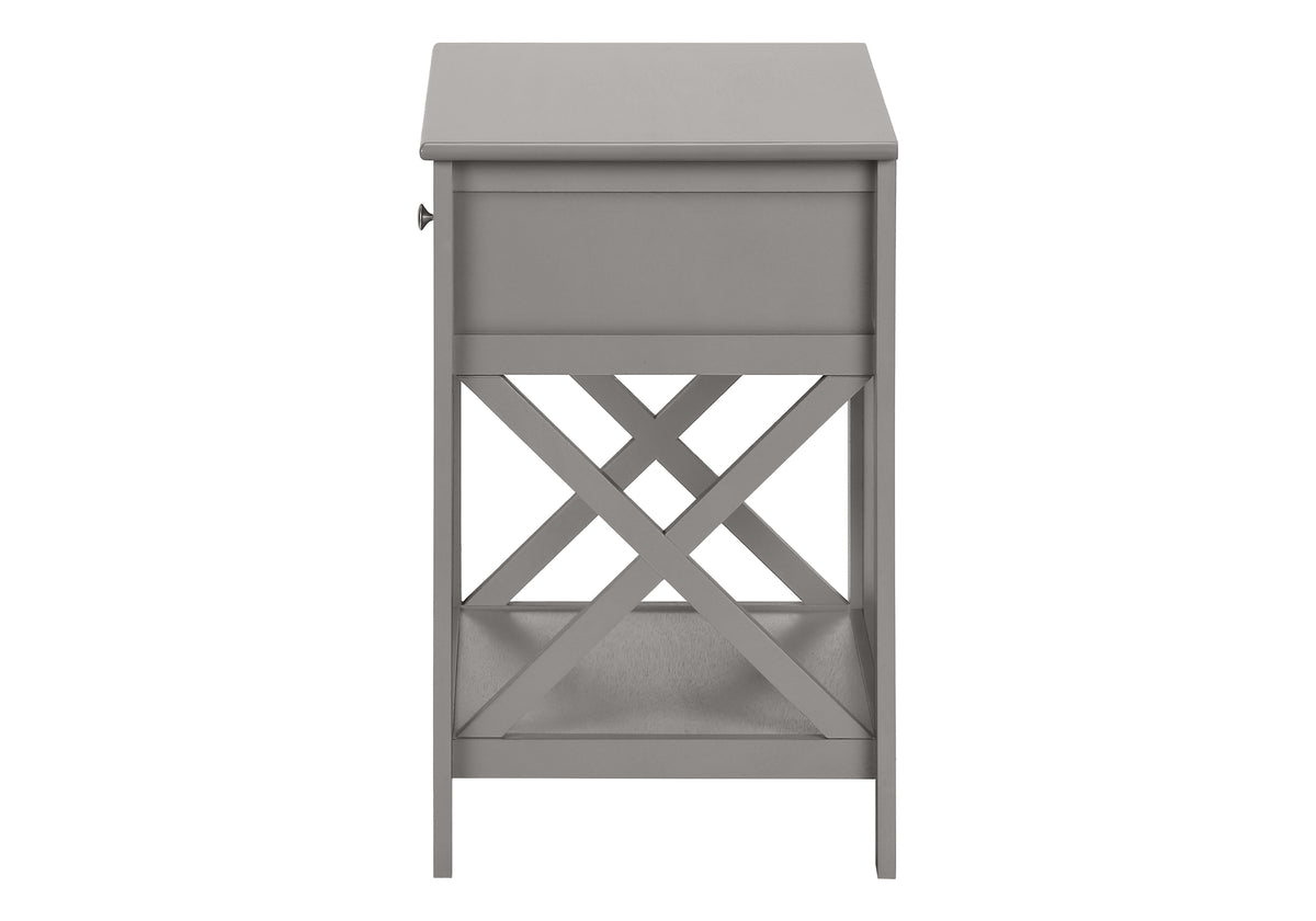 Marieke - Accent Table End Side Table 2 Tier Bedroom Nightstand Lamp