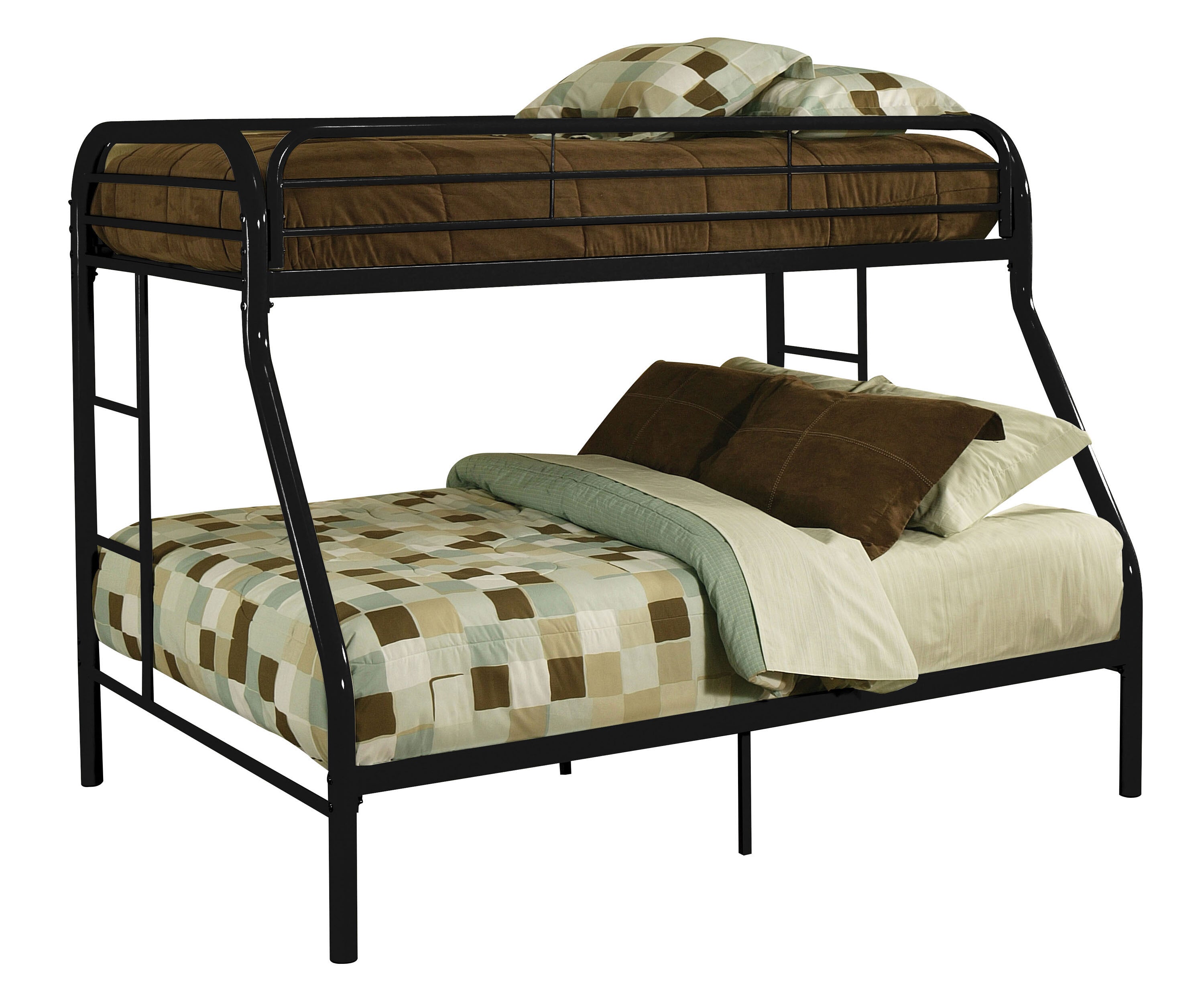 Elina Tritan Twin XL Over Queen Bunk Bed – Durable Metal Build, Space-Saving Urban Design
