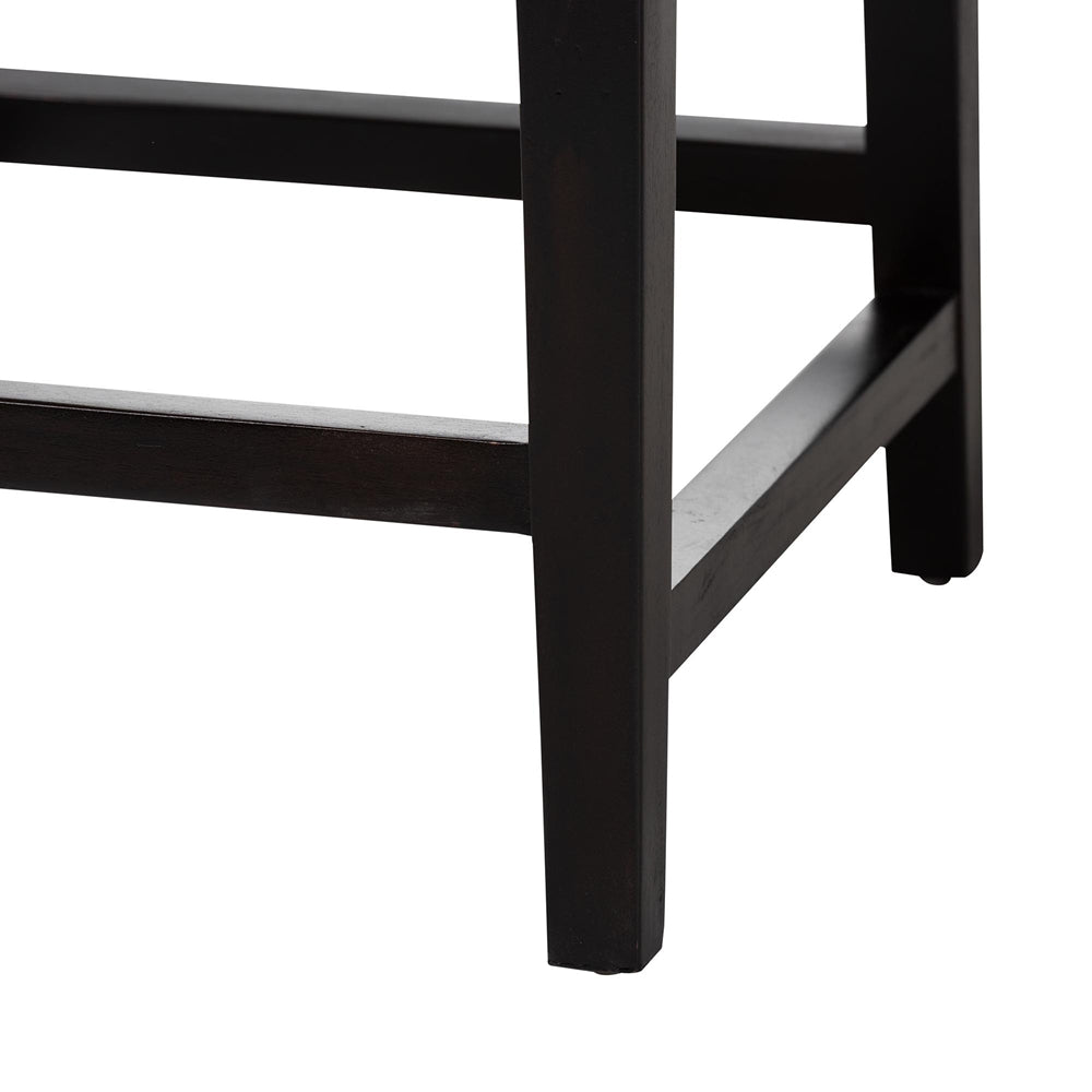 Alise Modern Bohemian Dark Brown Mahogany Wood and Seagrass Dining Chair