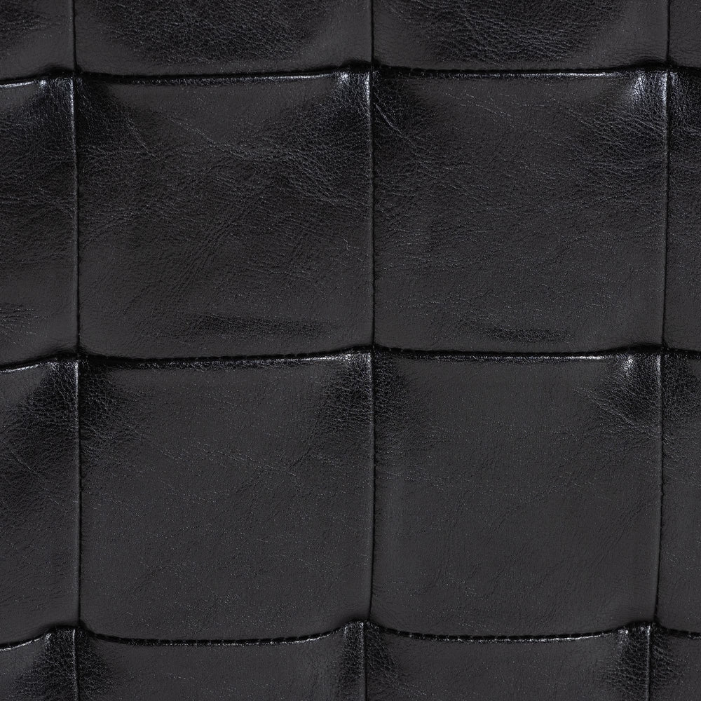 Siskal Black Modern Cube Ottoman (Set of 2)