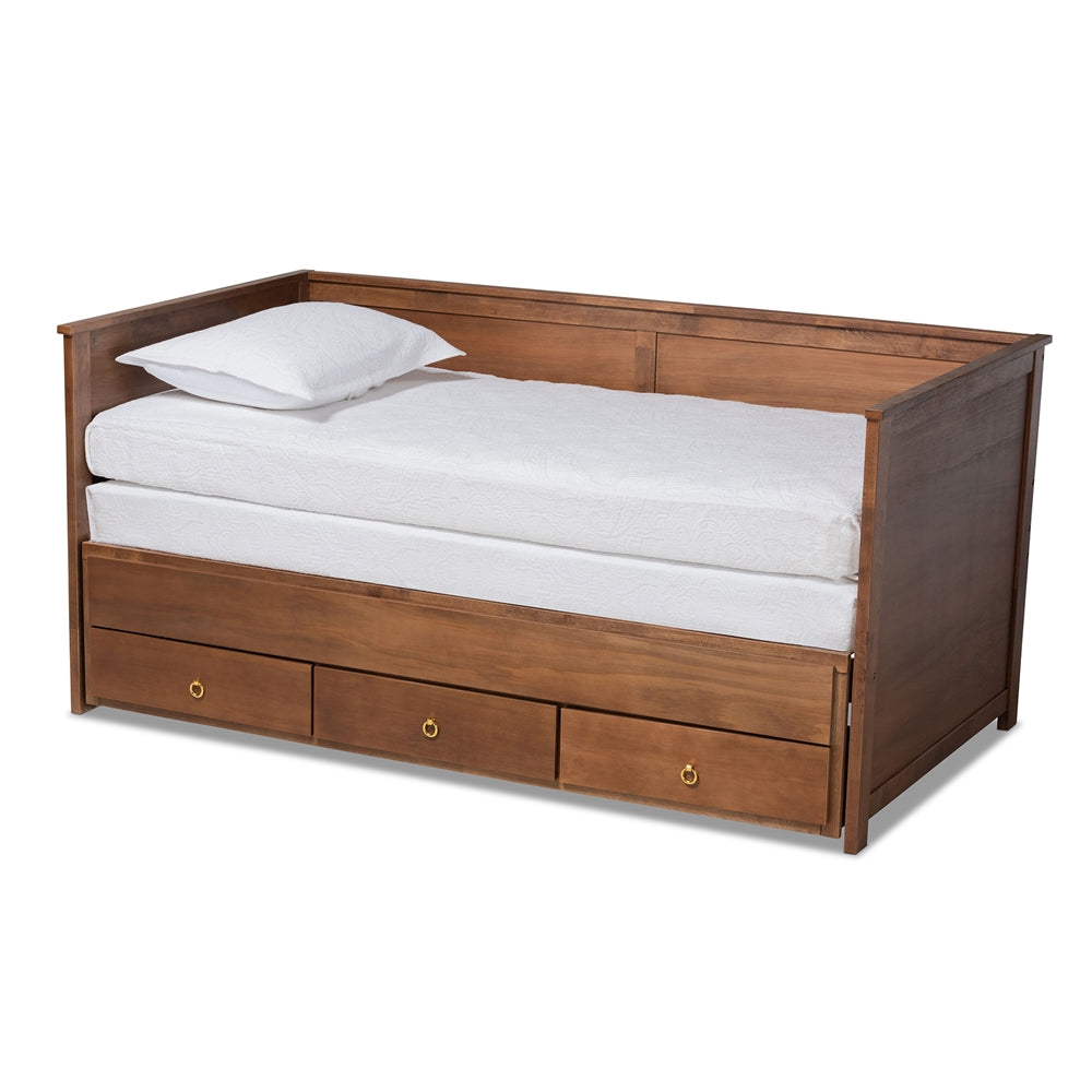 Thomas Daybed Classic Walnut Twin-to-King with Storage Drawers