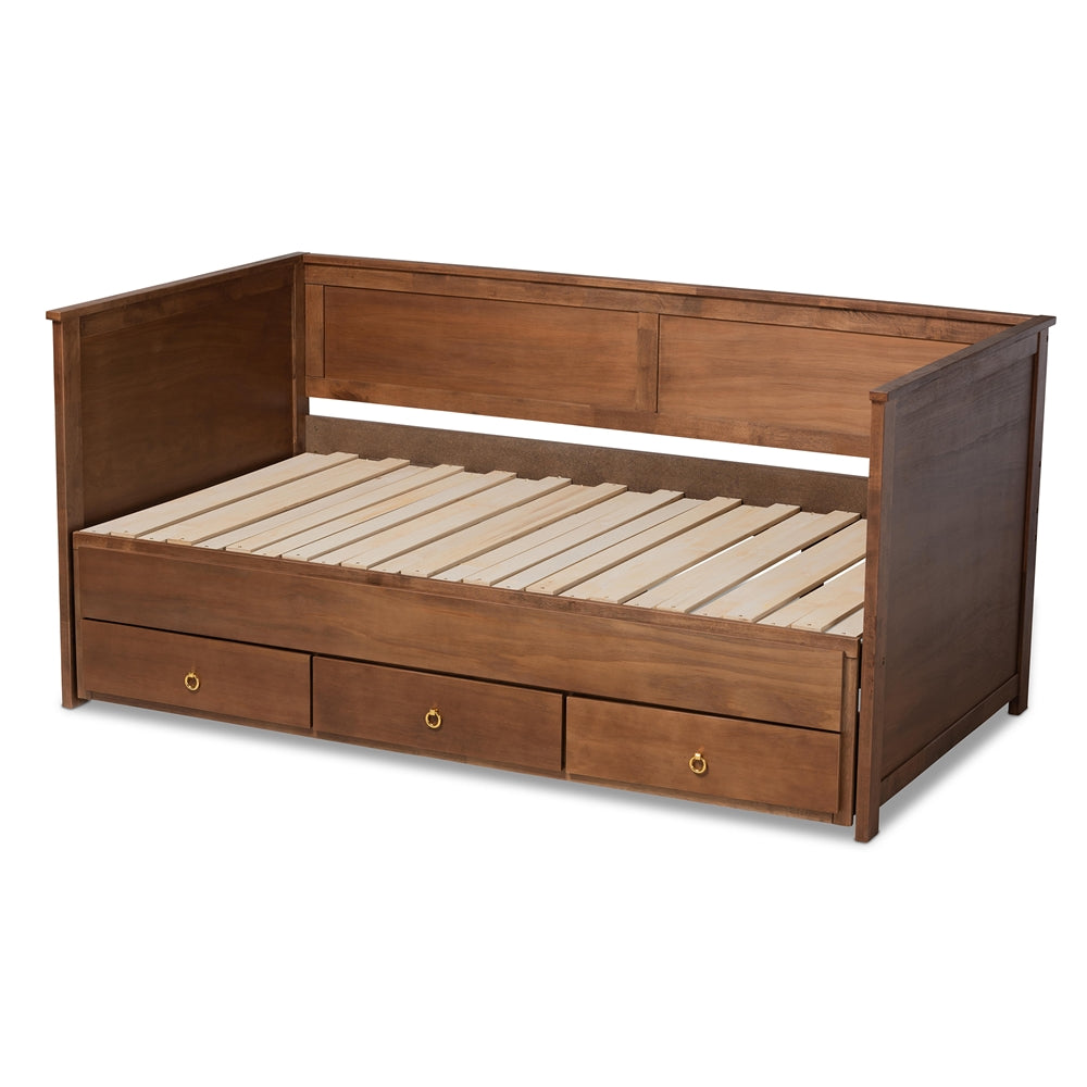 Thomas Daybed Classic Walnut Twin-to-King with Storage Drawers
