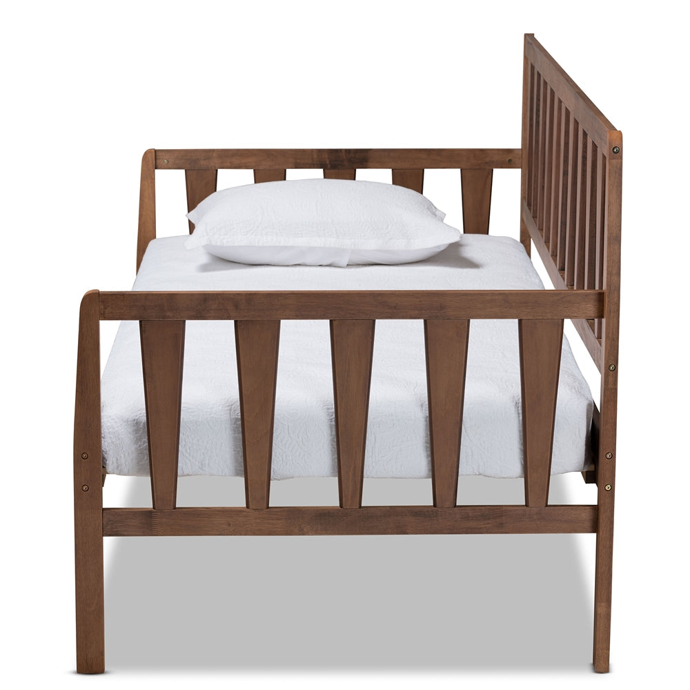 Midori Walnut Brown Finished Wood Twin Size Daybed