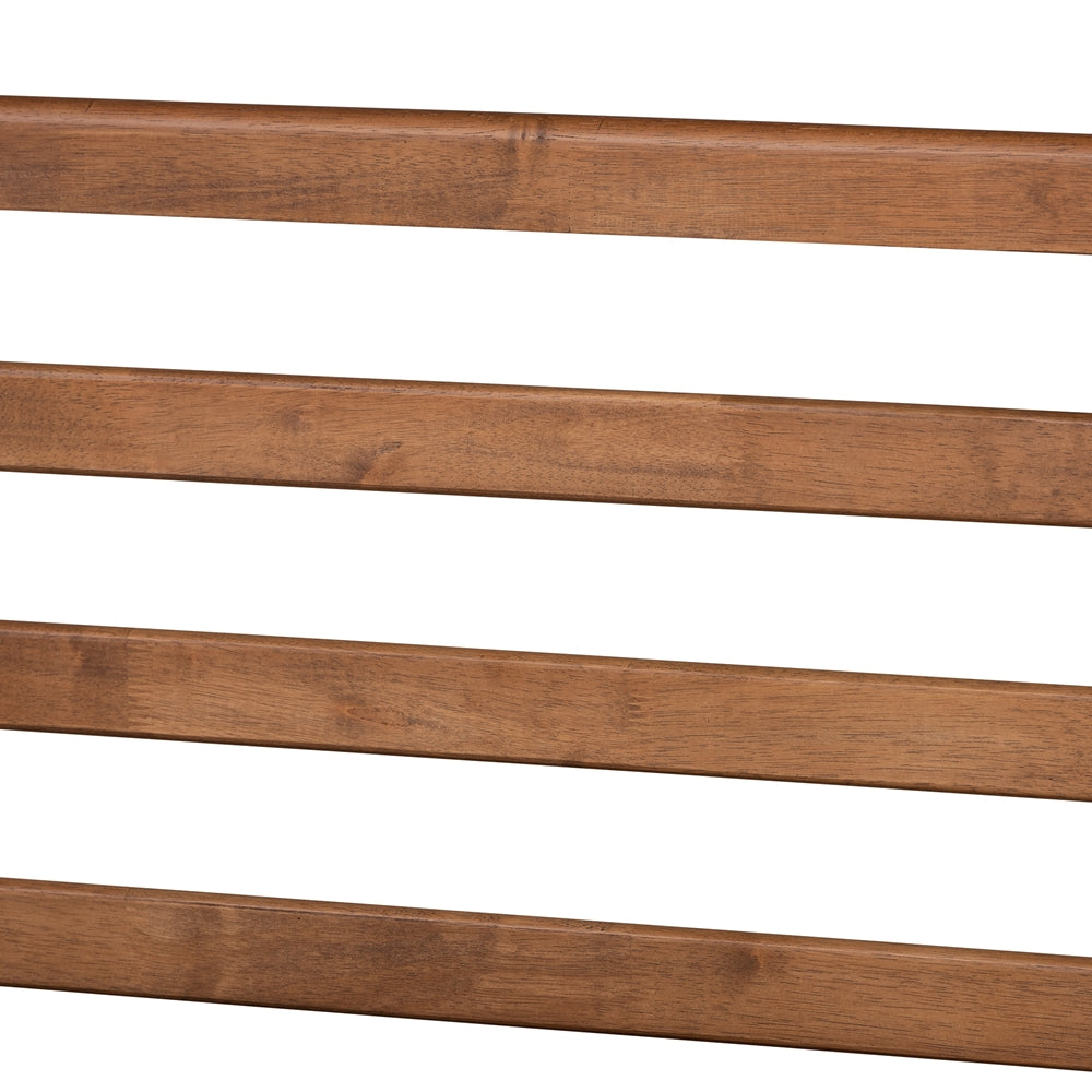 Ryo Walnut Brown Finished Wood Twin Size Platform Bed