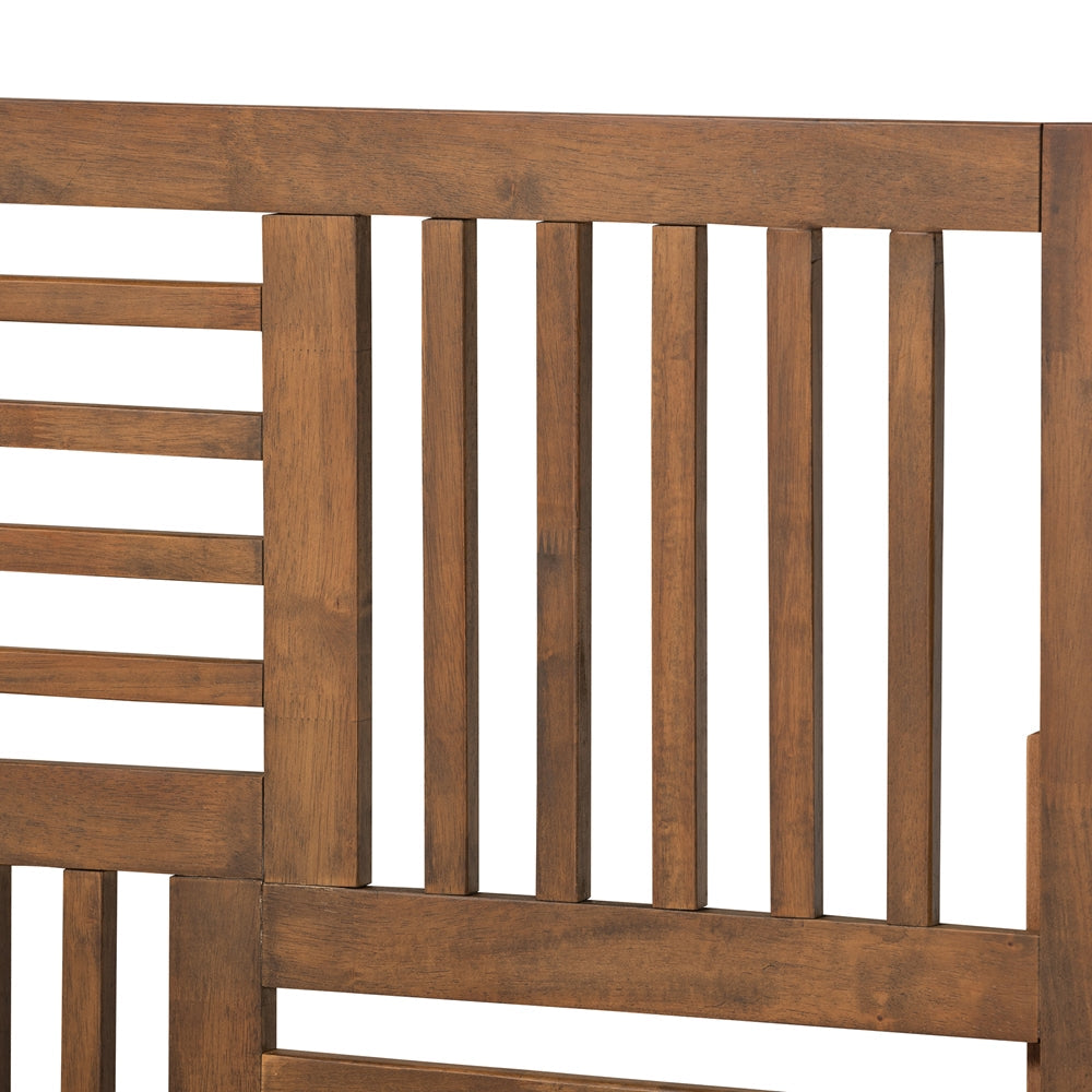 Romy Walnut Brown Finished Wood Twin Size Platform Bed