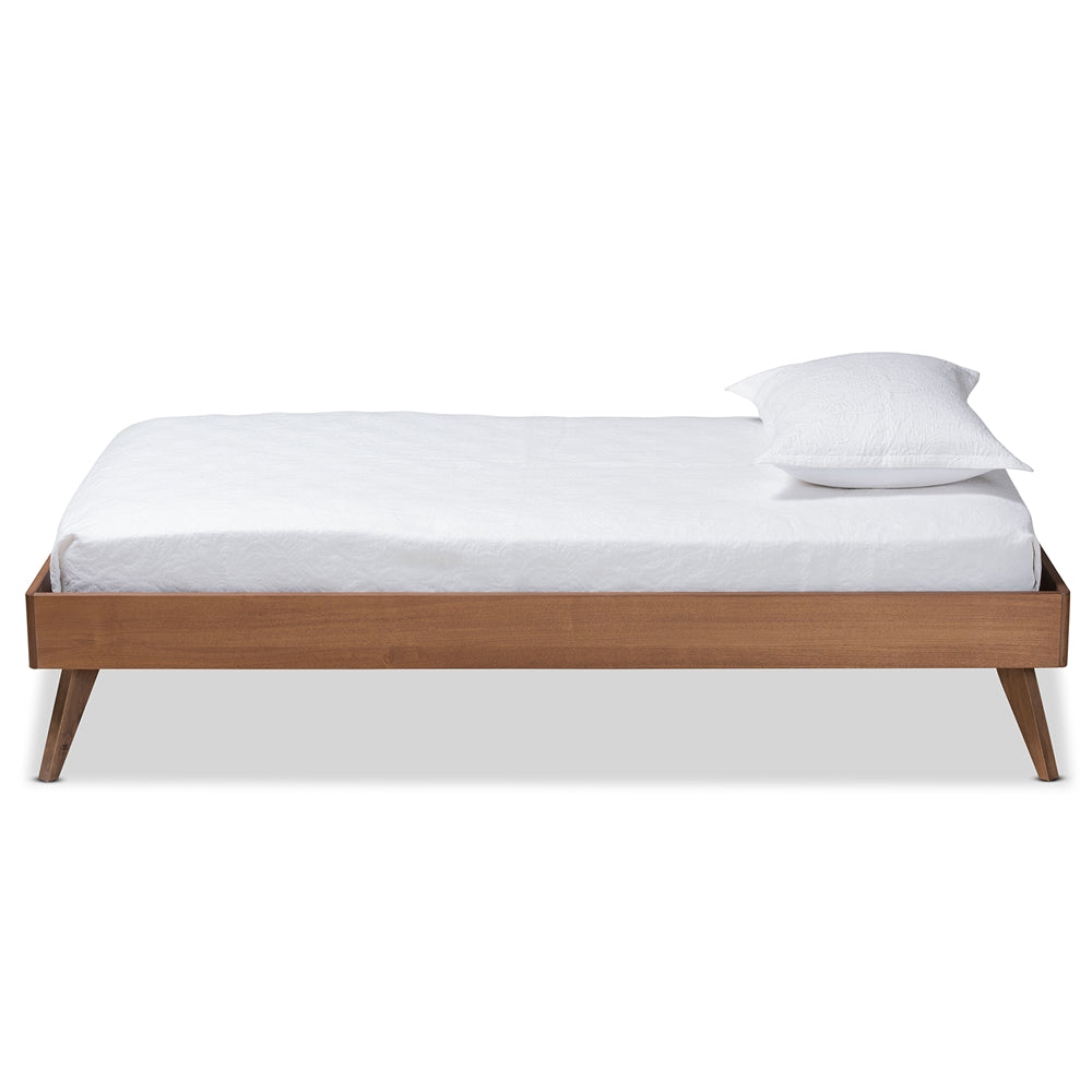 Lissette Ash Walnut Finished Wood Twin Size Platform Bed Frame