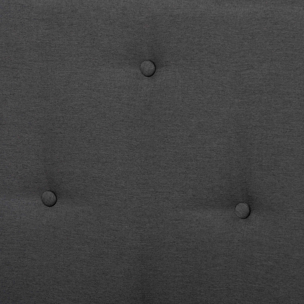 Diantha Dark Grey Fabric and Walnut Brown Finished Wood Full Size Bed