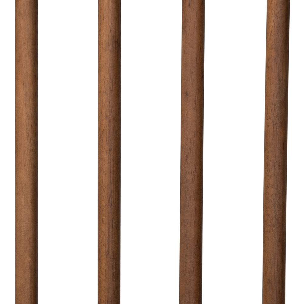 Ligia Abel Full Walnut Brown Wood Platform Bed – Mid-Century Style with Clean Lines