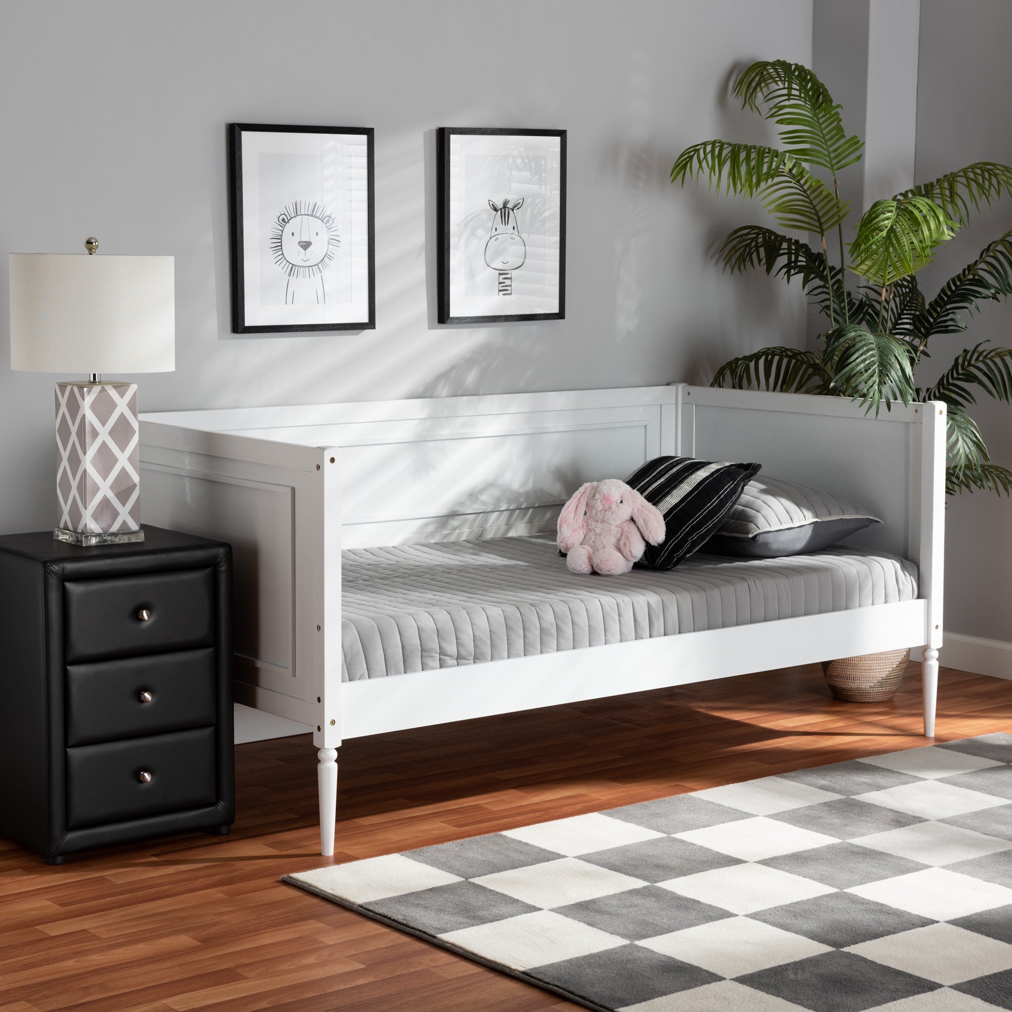 Daniella White Finished Wood Daybed