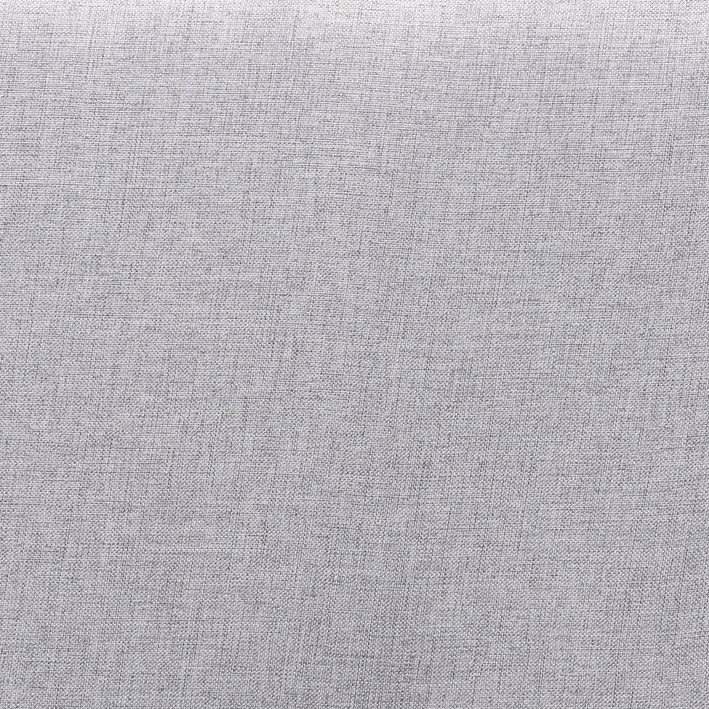 Saul Light Grey Fabric and Walnut Brown Finished Wood Twin Size Bed