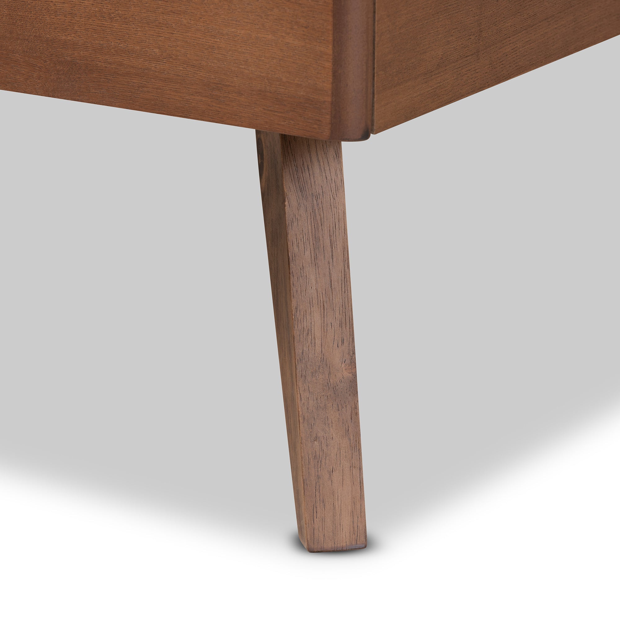 Roze Dark Grey Fabric and Walnut Brown Finished Wood Twin Size Bed