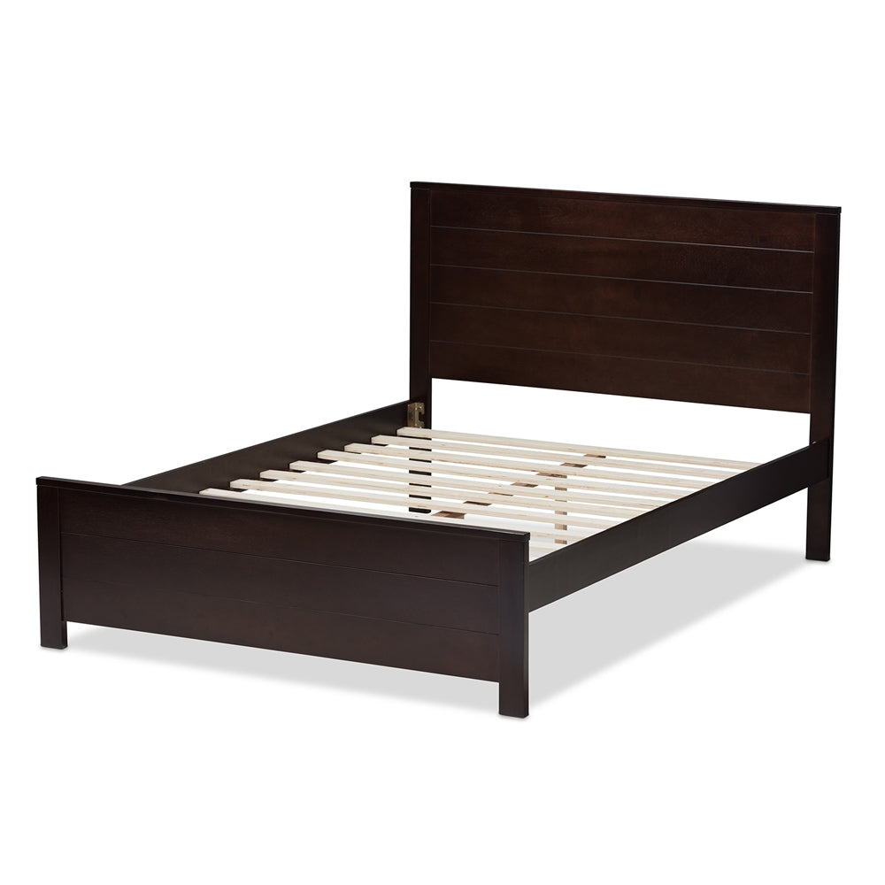Catalina Classic Mission Style Dark Brown-Finished Wood Full Platform Bed