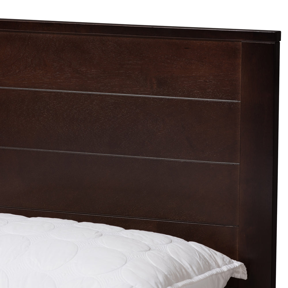 Catalina Classic Mission Style Dark Brown-Finished Wood Full Platform Bed