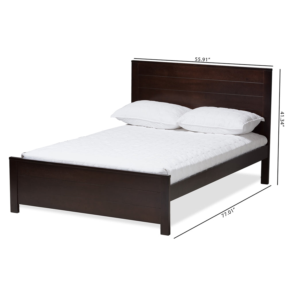 Catalina Classic Mission Style Dark Brown-Finished Wood Full Platform Bed