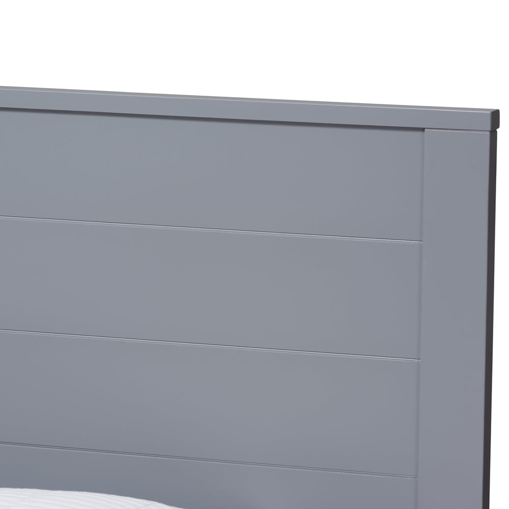 Catalina Modern Classic Mission Style Grey-Finished Wood Twin Platform Bed