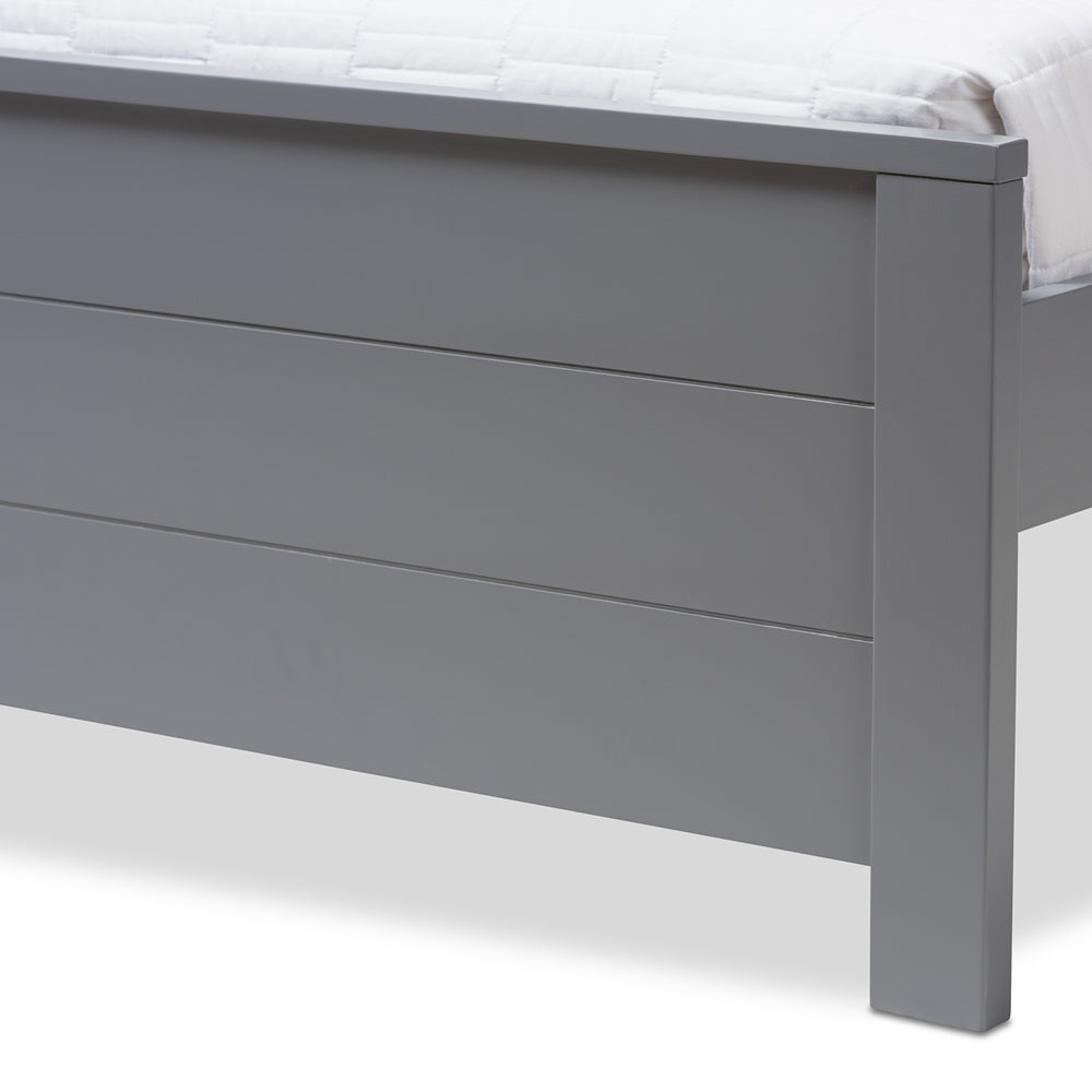 Catalina Modern Classic Mission Style Grey-Finished Wood Twin Platform Bed