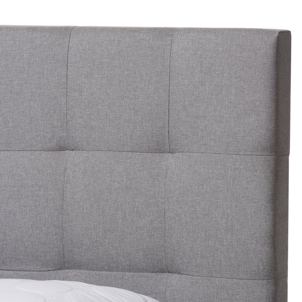 Tibault Grey Fabric Upholstered Queen Size Storage Bed