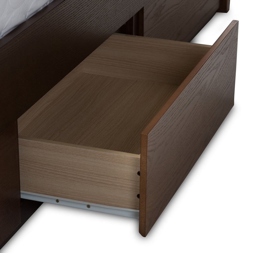 Brannigan Dark Grey Fabric Upholstered Finished King Size Storage Bed