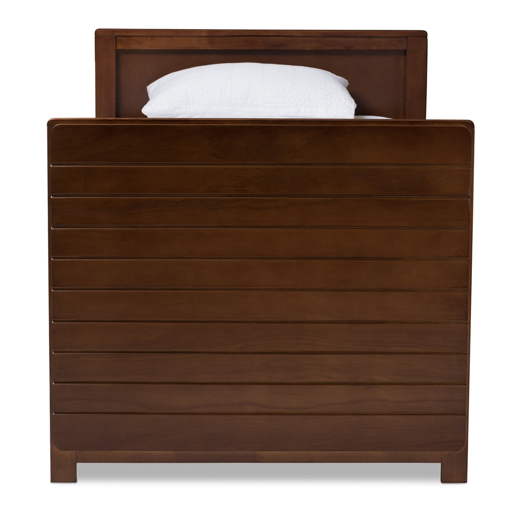 Linna Walnut Brown-Finished Daybed With Trundle