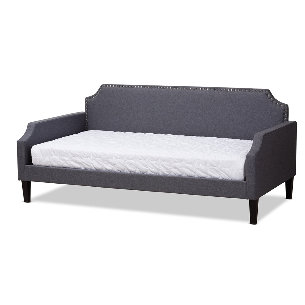 Walden Grey Fabric Upholstered Twin Size Sofa Daybed