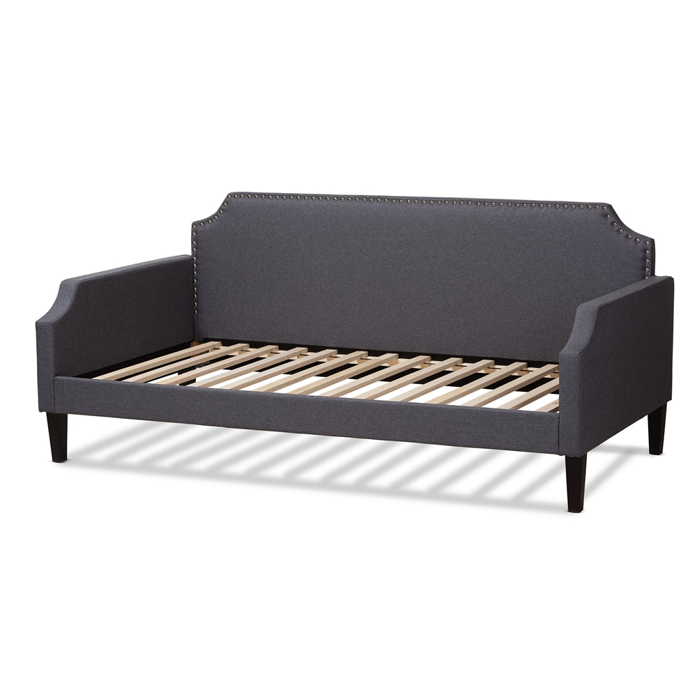 Walden Grey Fabric Upholstered Twin Size Sofa Daybed