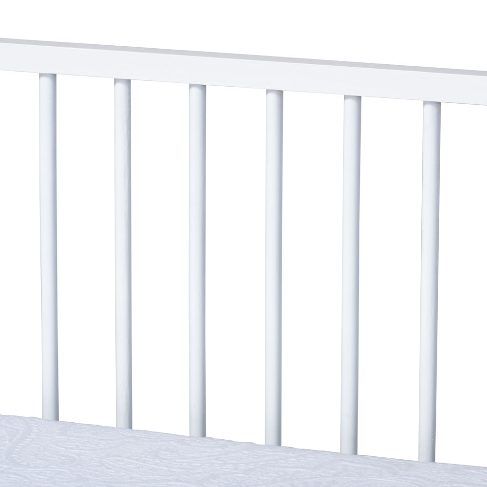 Renata Classic and White Finished Wood Twin Size Spindle Daybed with Trundle