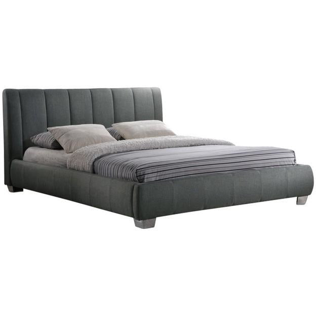 Marzenia Contemporary Grey Fabric Queen Size Bed