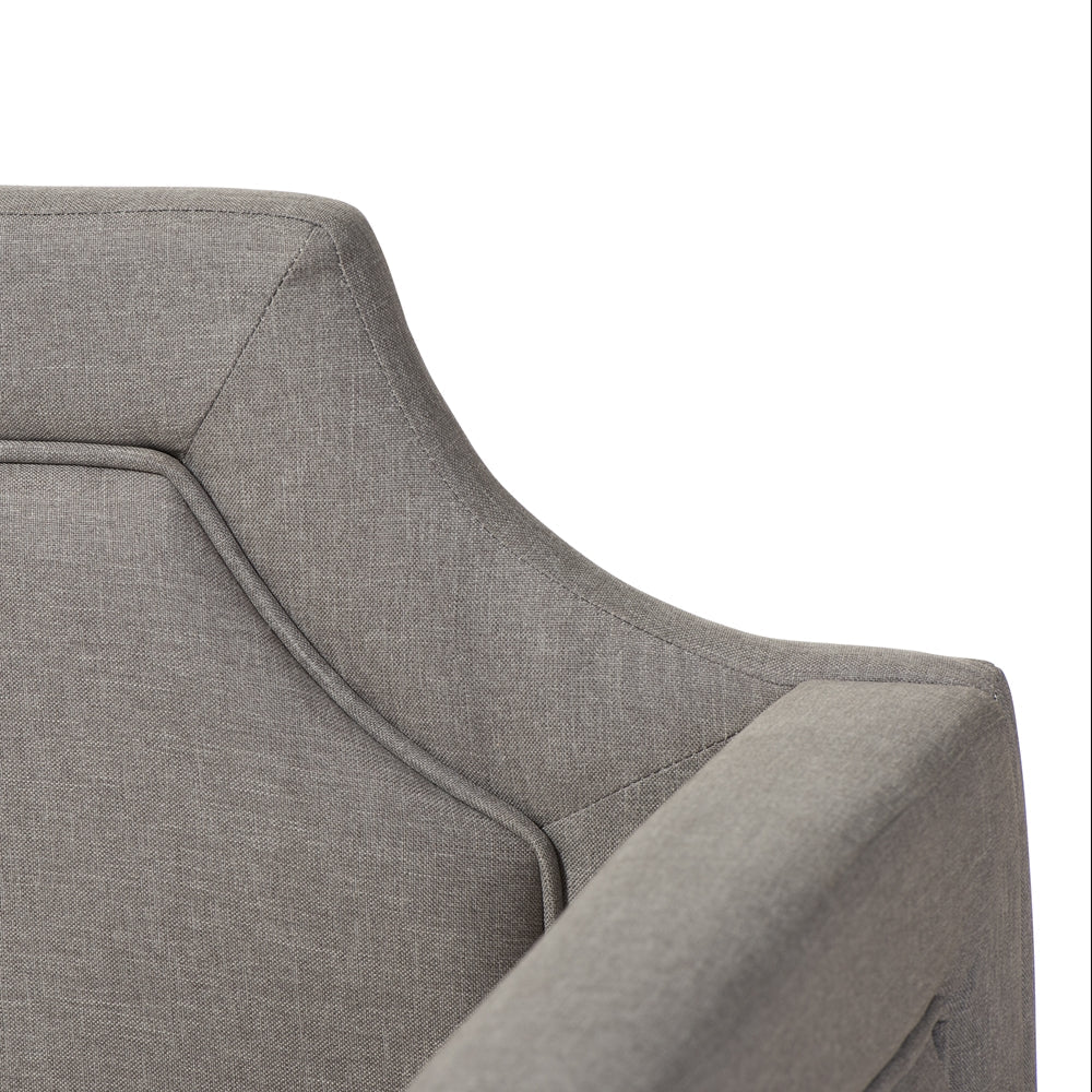 Parkson Twin Size Daybed Grey Fabric Curved with Trundle