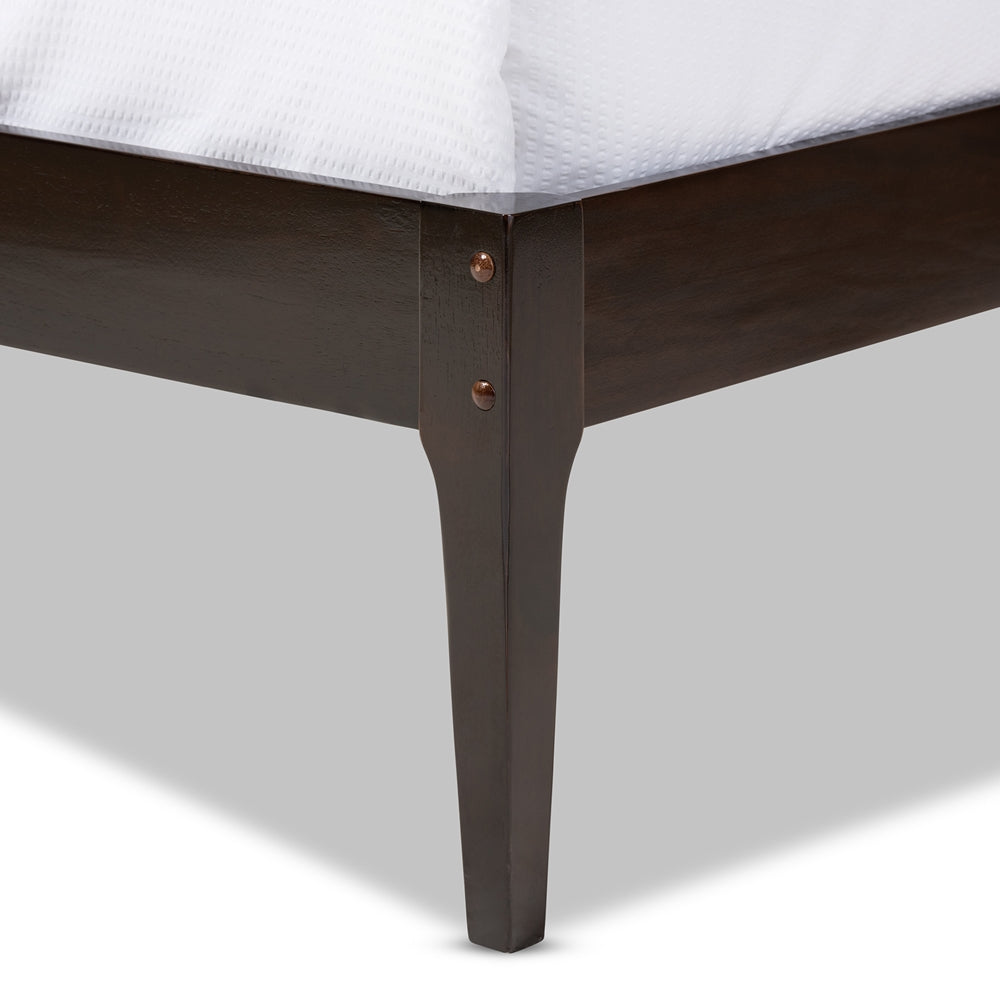 Bentley Cappuccino Finishing Solid Wood Queen Size Bed Frame