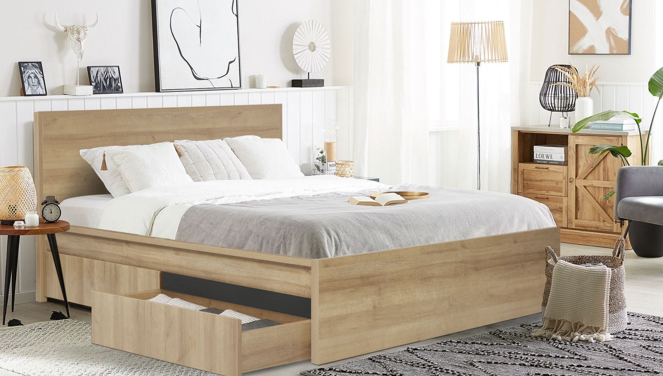 Queen Bed Frame With Storage